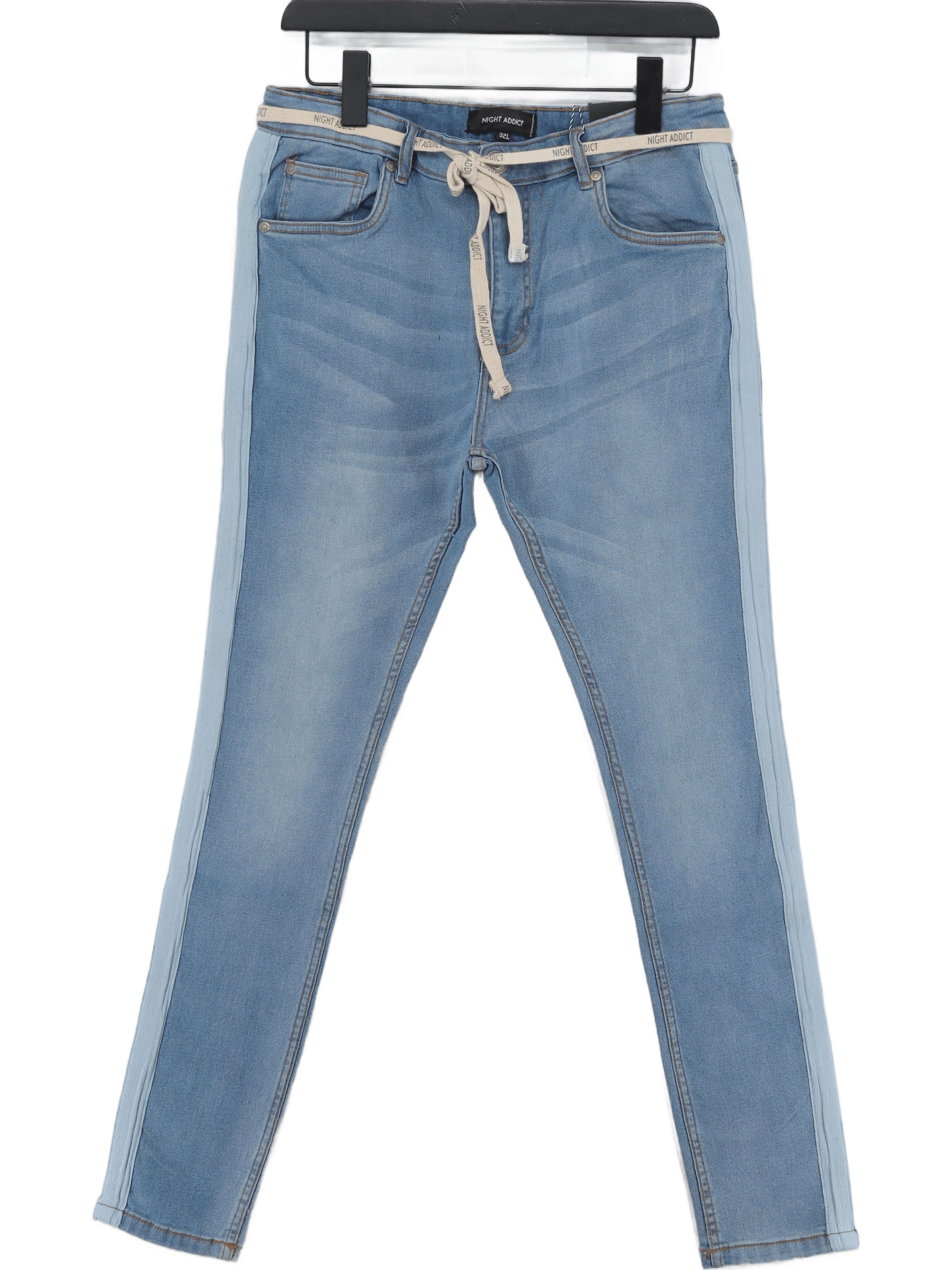 Night Addict Men's Jeans W 32 in Blue Cotton with Elastane Skinny New with tags