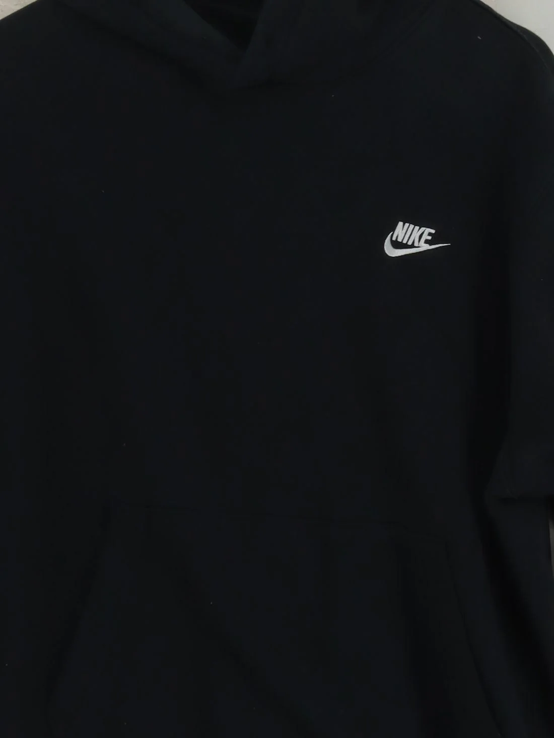 Nike Men's Hoodie L Black Cotton with Polyester Pullover - Image 3