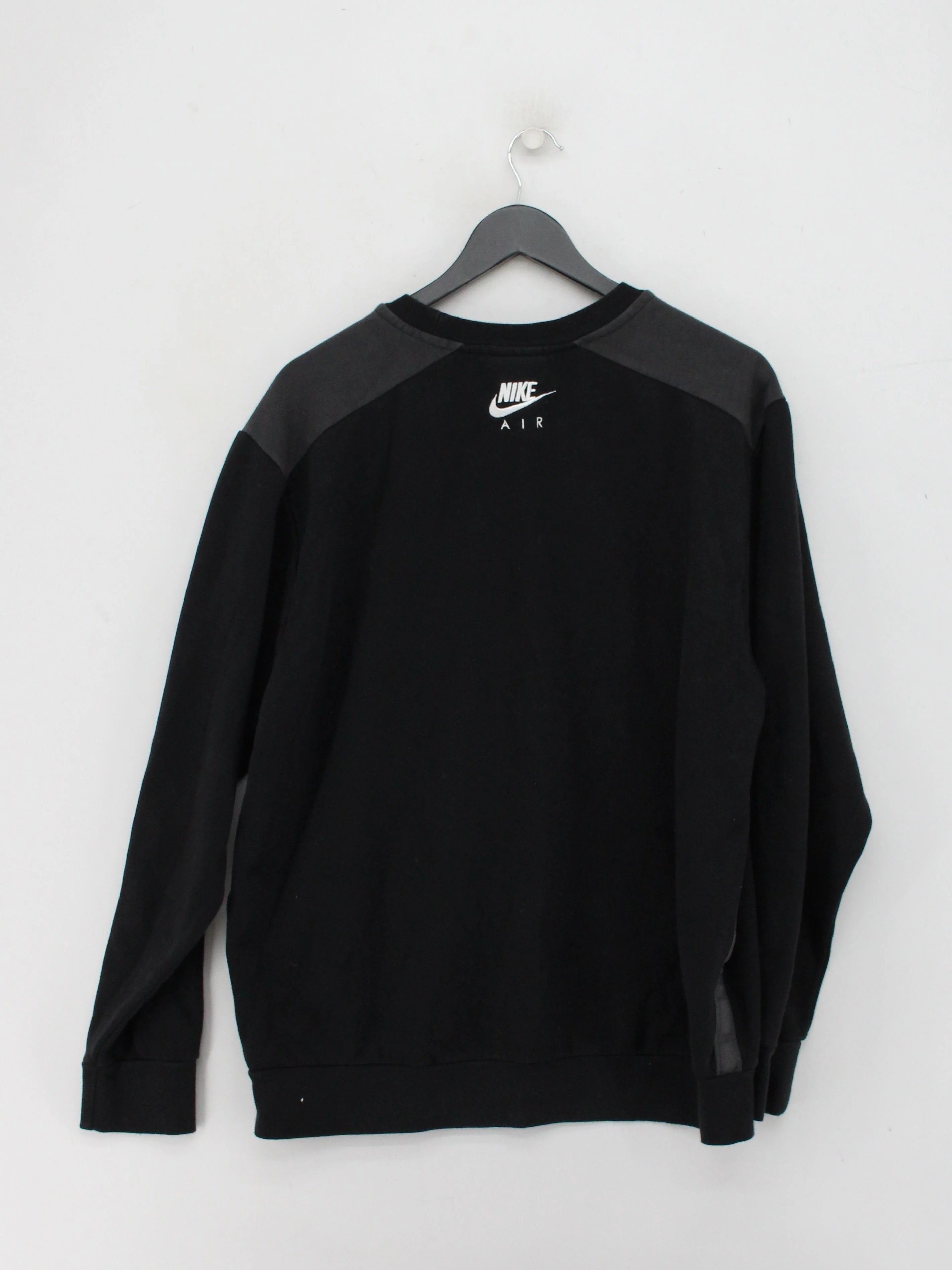 Nike Men's Hoodie L Black Graphic Cotton with Polyester Pullover - Image 2