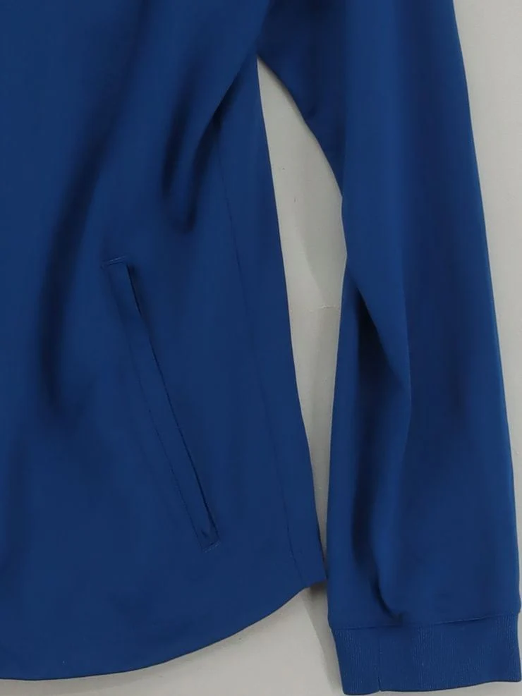 Nike Men's Hoodie L Blue 100% Polyester Full Zip - Image 4