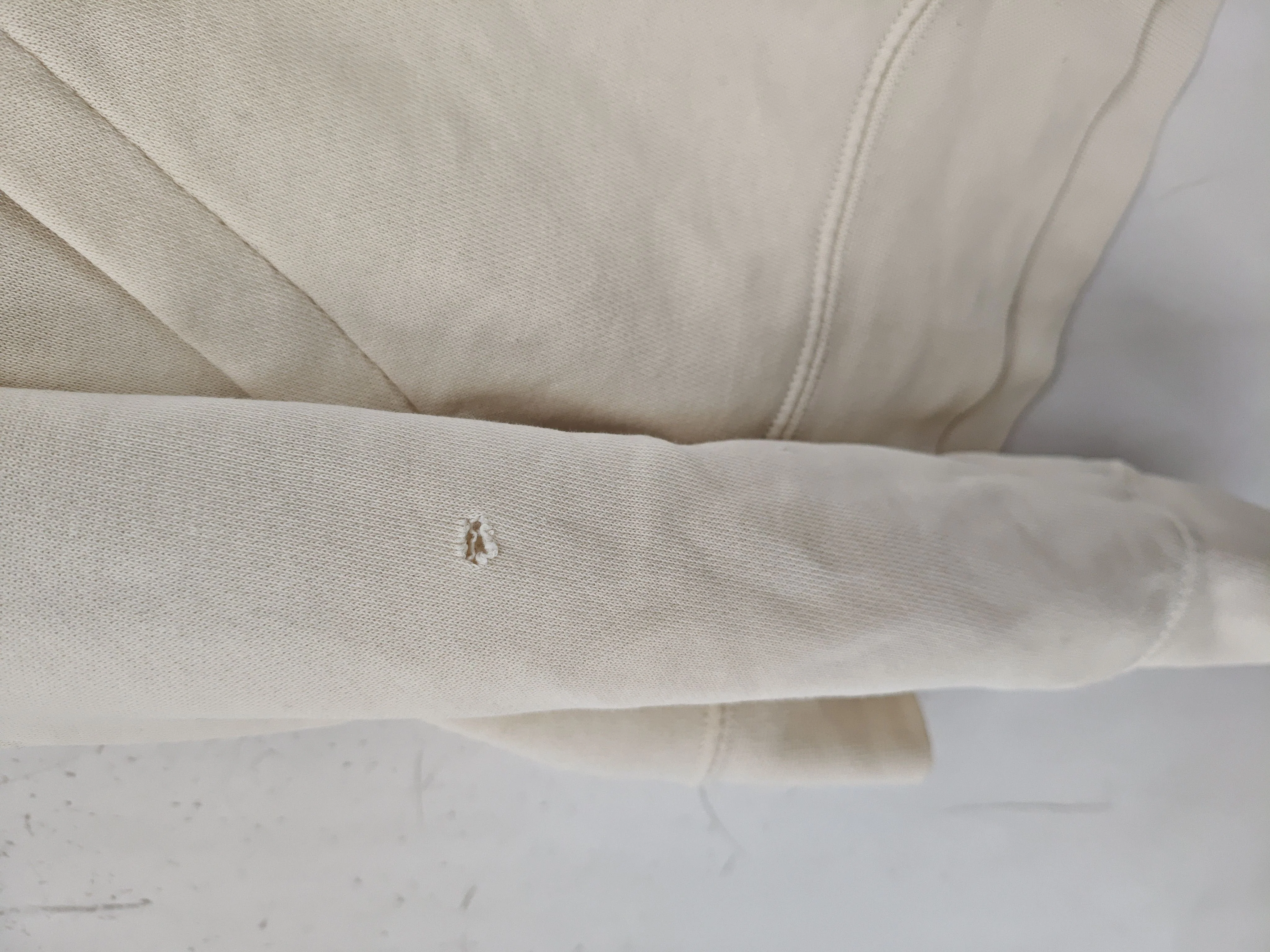Nike Men's Hoodie L Cream 100% Cotton Pullover - Image 5