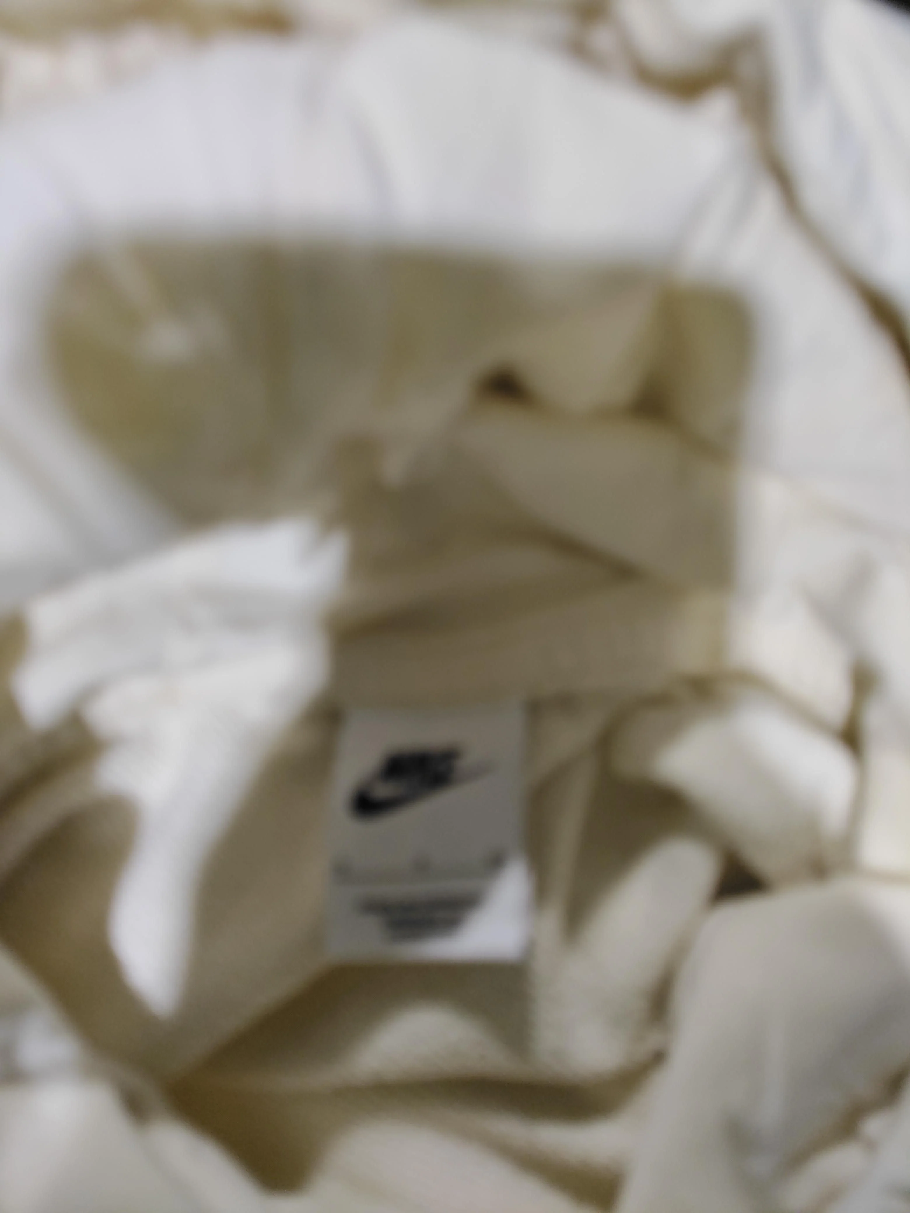 Nike Men's Hoodie L Cream 100% Cotton Pullover - Image 6