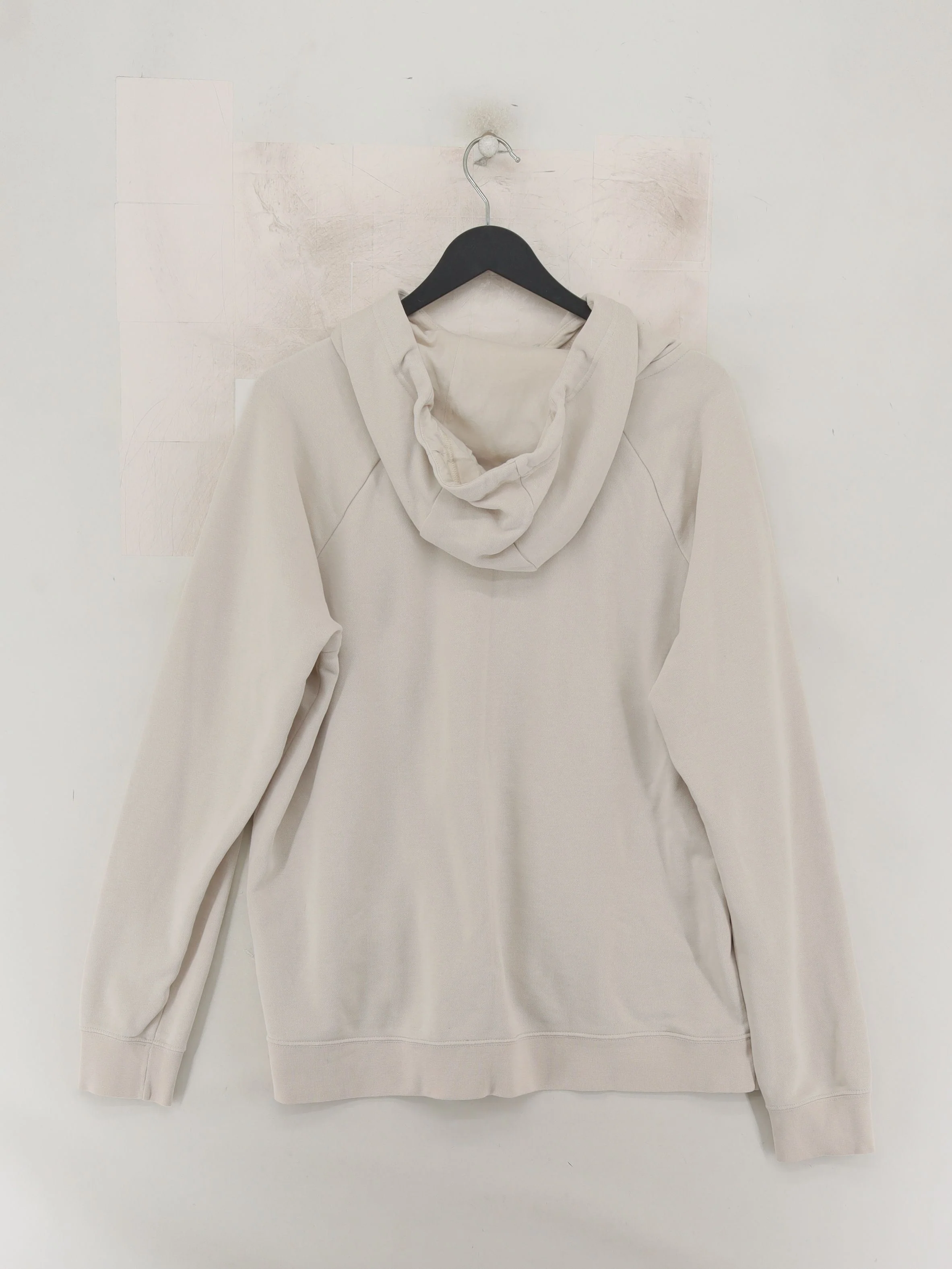Nike Men's Hoodie L Cream Cotton with Polyester Pullover - Image 2