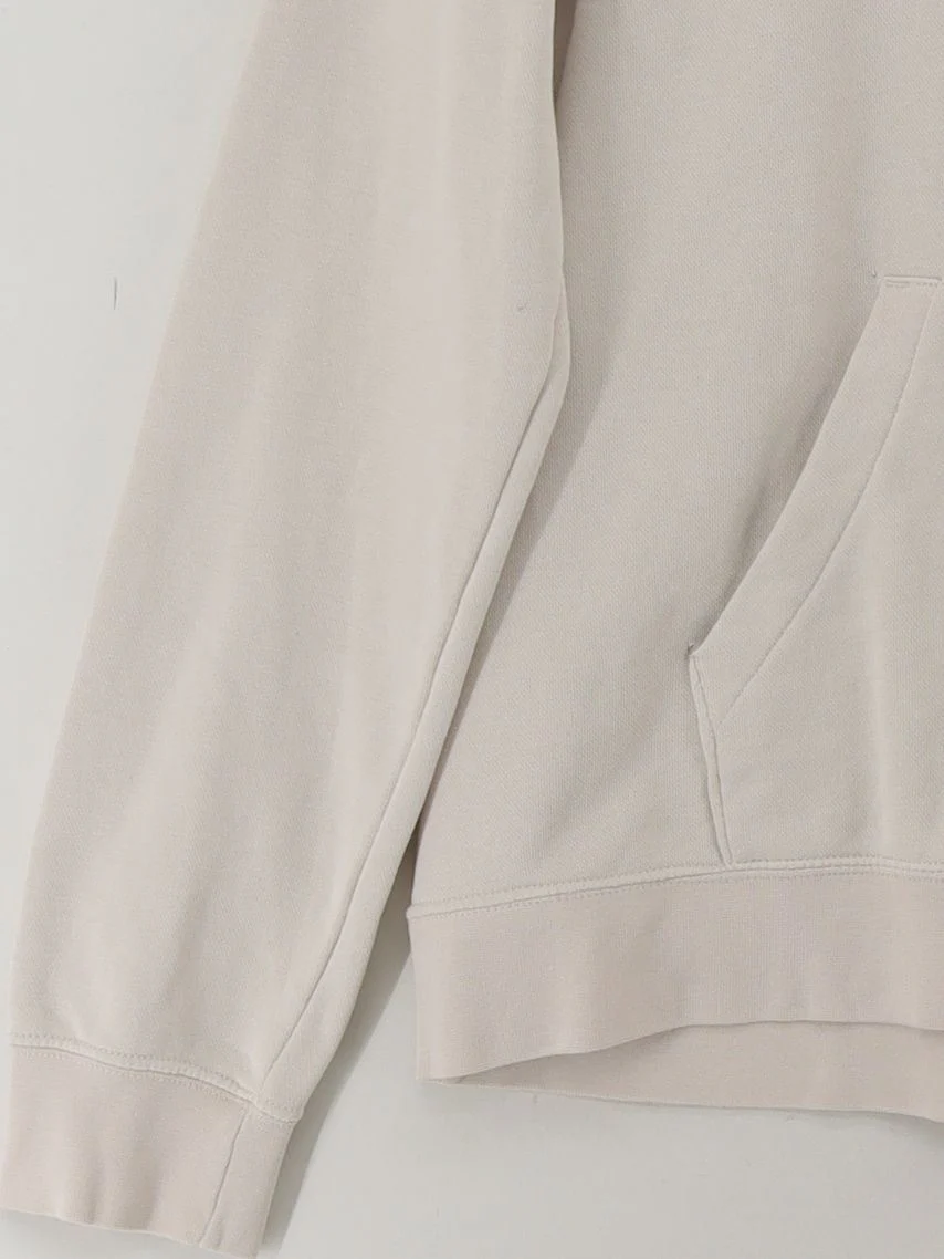 Nike Men's Hoodie L Cream Cotton with Polyester Pullover - Image 4