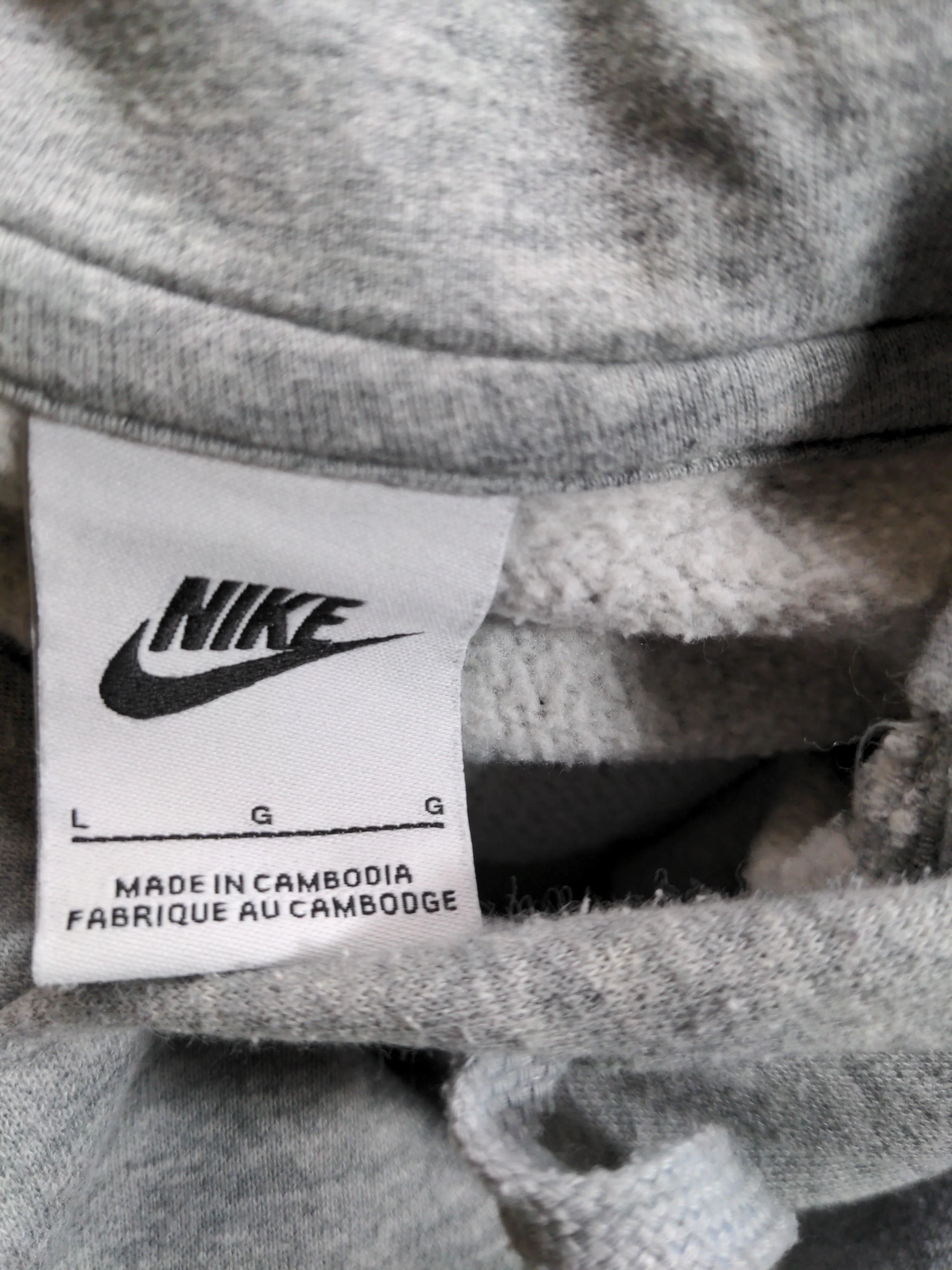 Nike Men's Hoodie L Grey 100% Cotton Pullover - Image 5