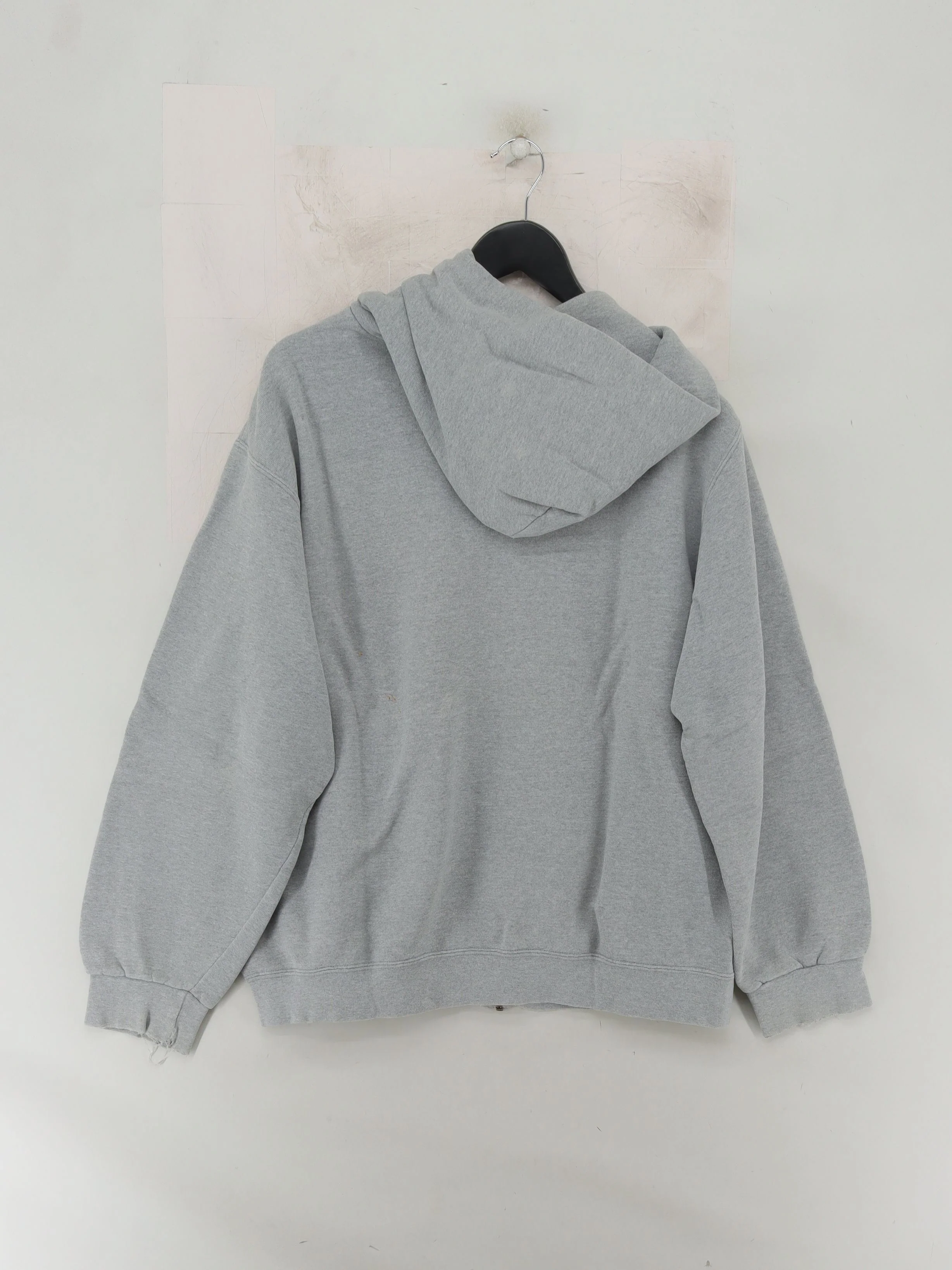 Nike Men's Hoodie L Grey Cotton with Polyester Pullover - Image 2