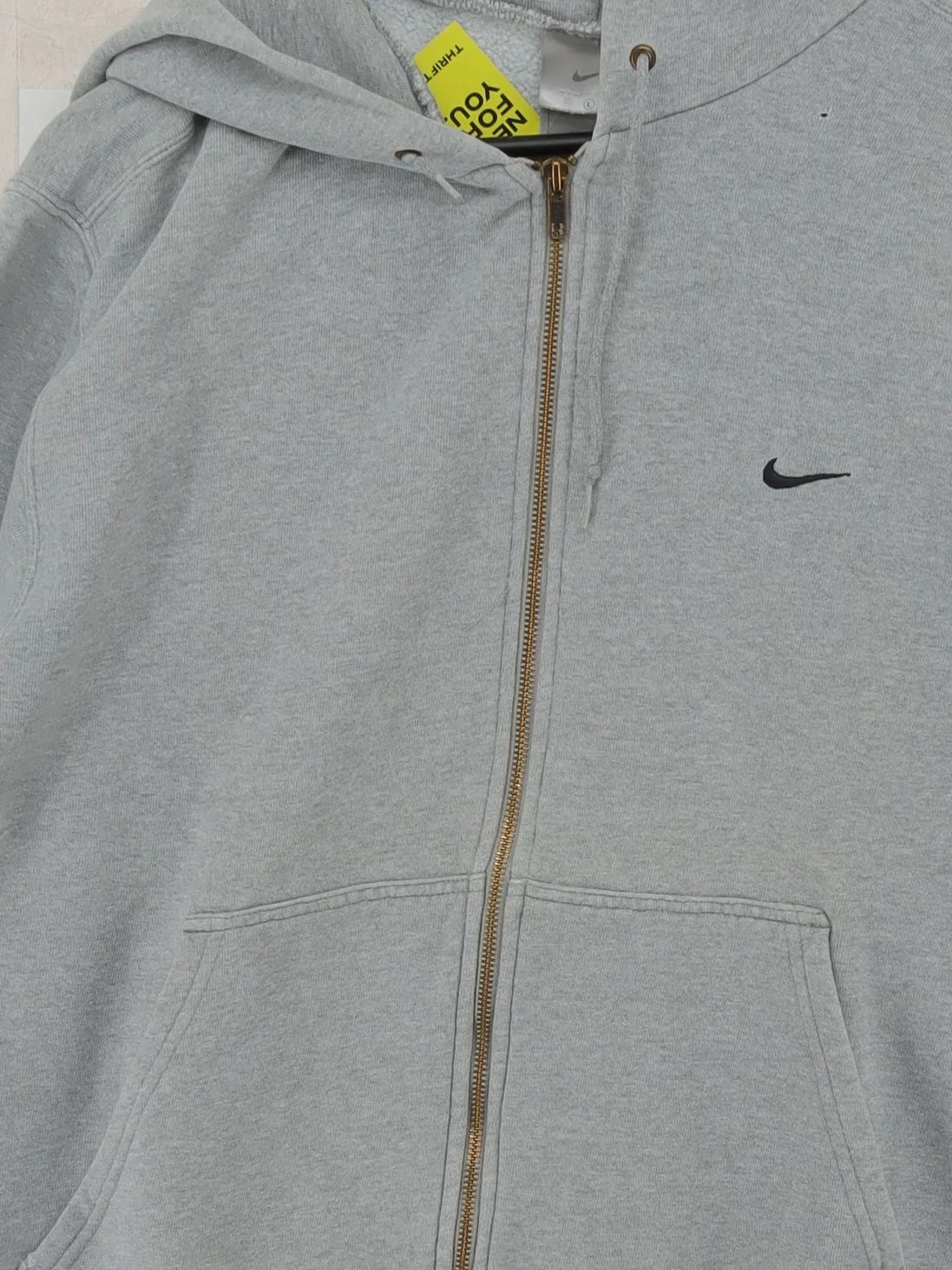 Nike Men's Hoodie L Grey Cotton with Polyester Pullover - Image 3