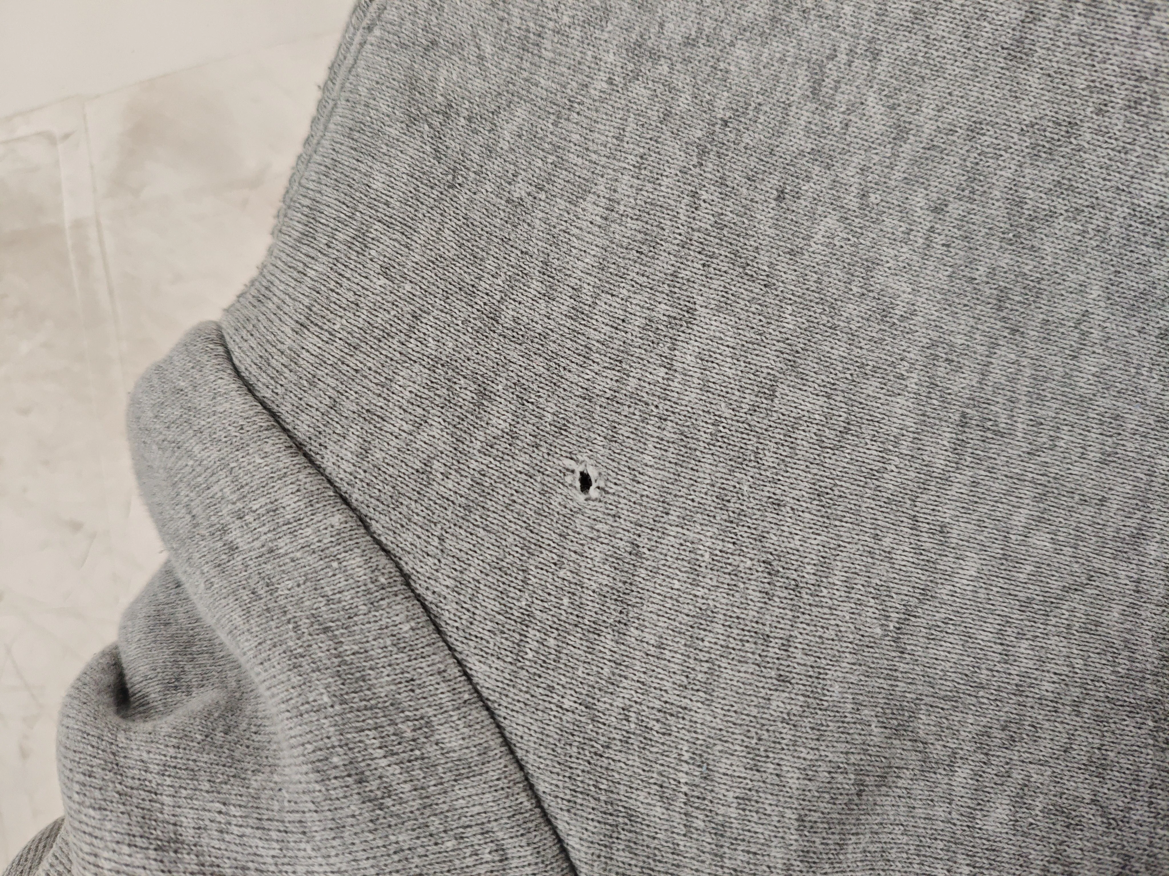 Nike Men's Hoodie L Grey Cotton with Polyester Pullover - Image 6