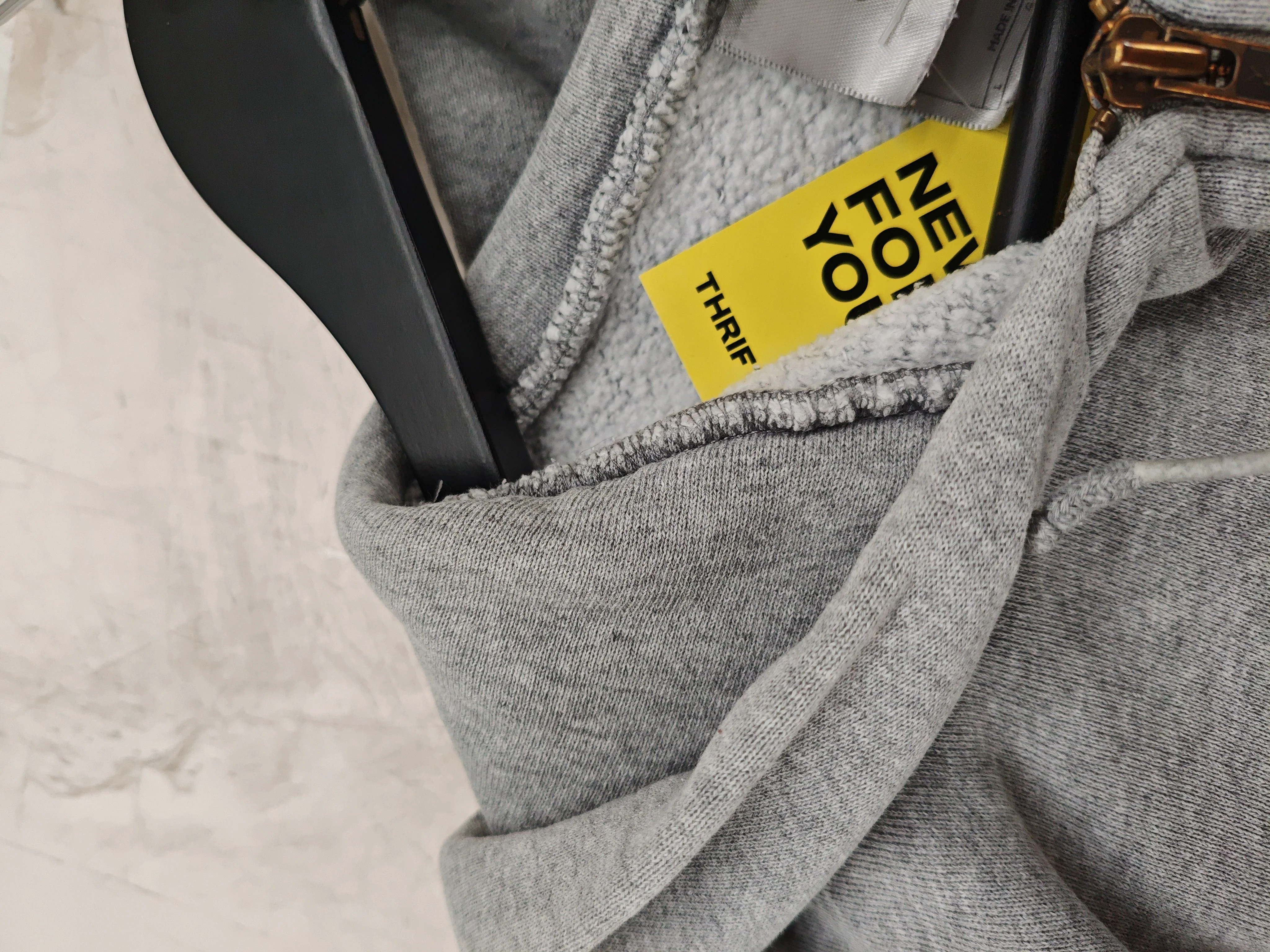 Nike Men's Hoodie L Grey Cotton with Polyester Pullover - Image 7