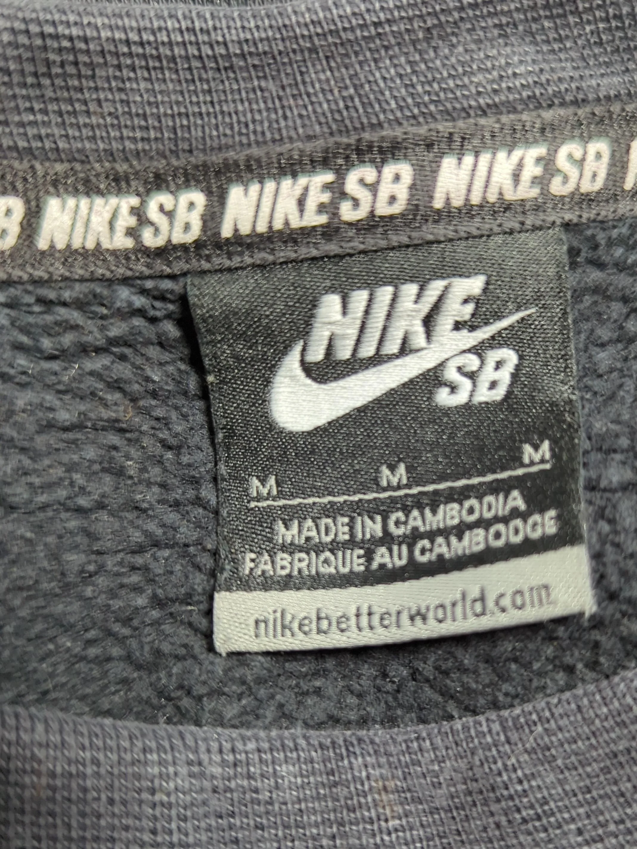 Nike Men's Hoodie M Black Cotton with Polyester, Elastane Pullover - Image 6