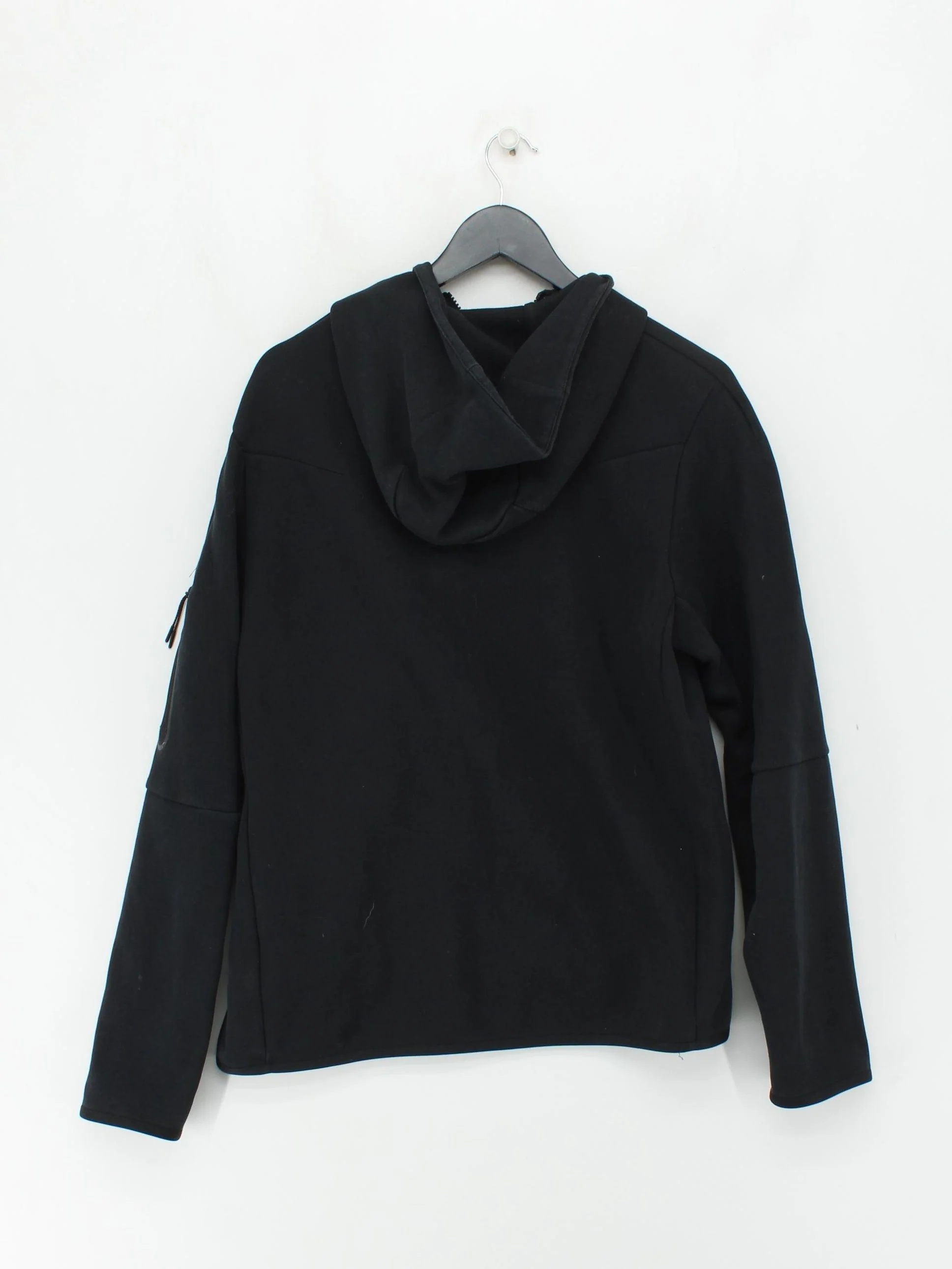 Nike Men's Hoodie M Black Cotton with Polyester Full Zip - Image 2