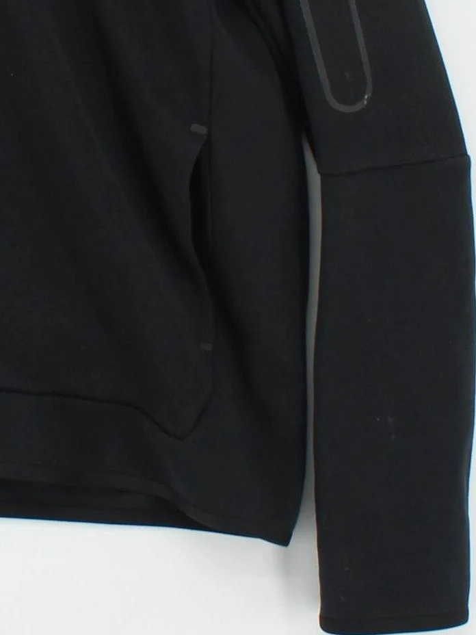 Nike Men's Hoodie M Black Cotton with Polyester Full Zip - Image 4