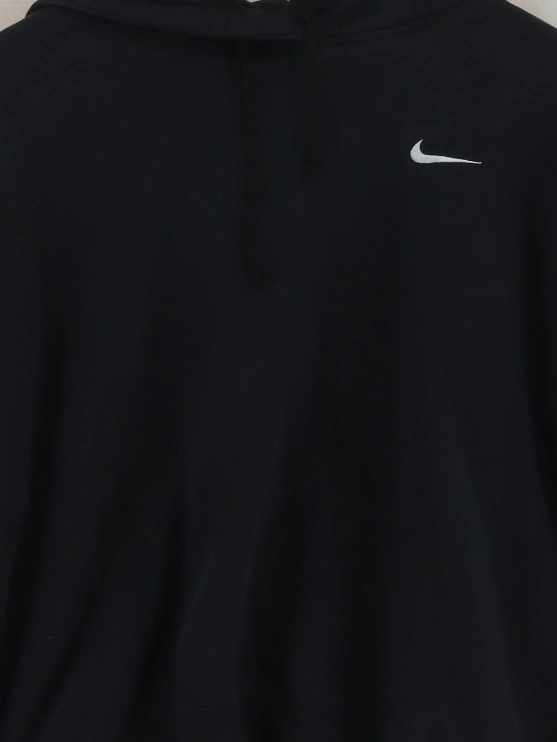 Nike Men's Hoodie M Black Cotton with Polyester Pullover - Image 3