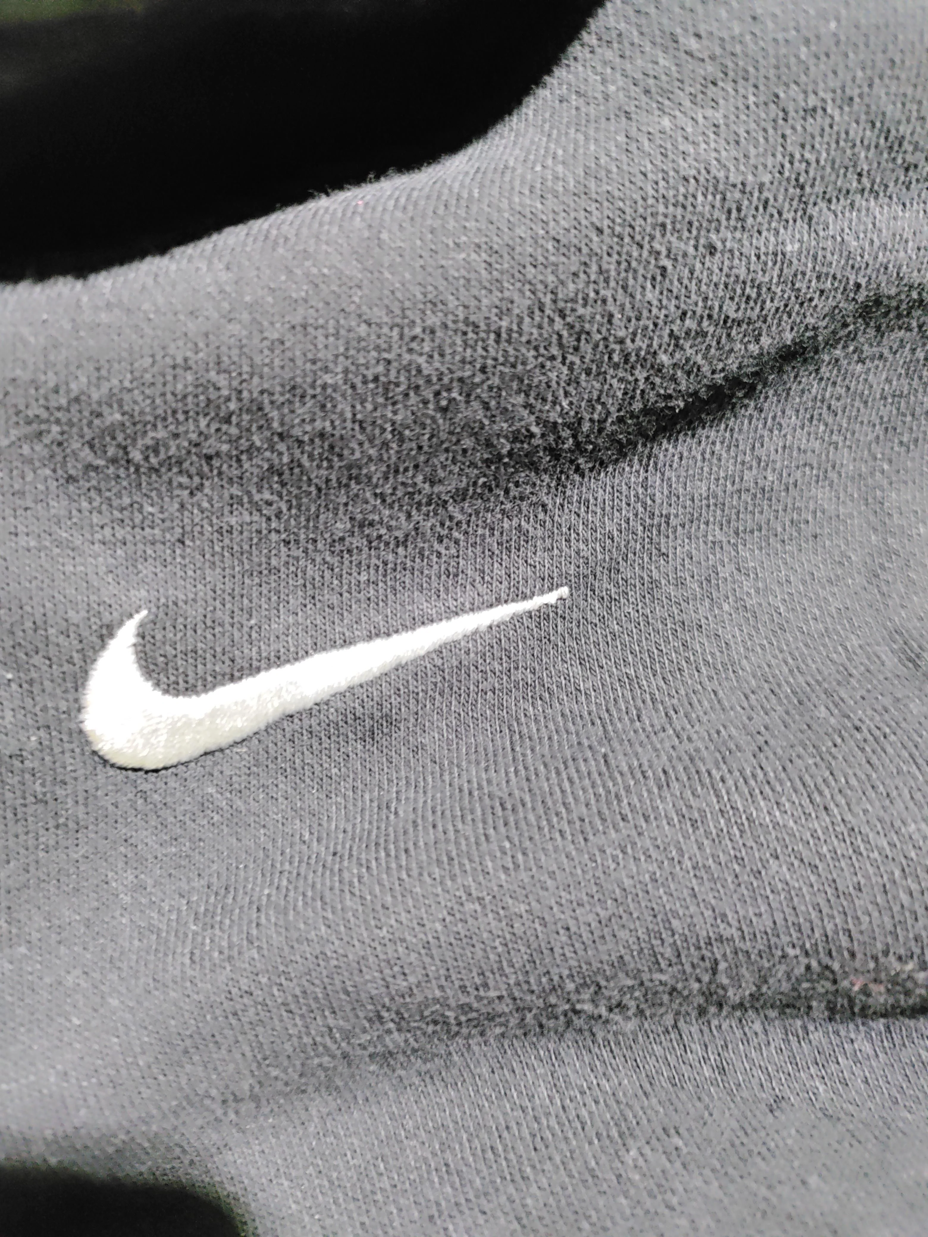 Nike Men's Hoodie M Black Cotton with Polyester Pullover - Image 6