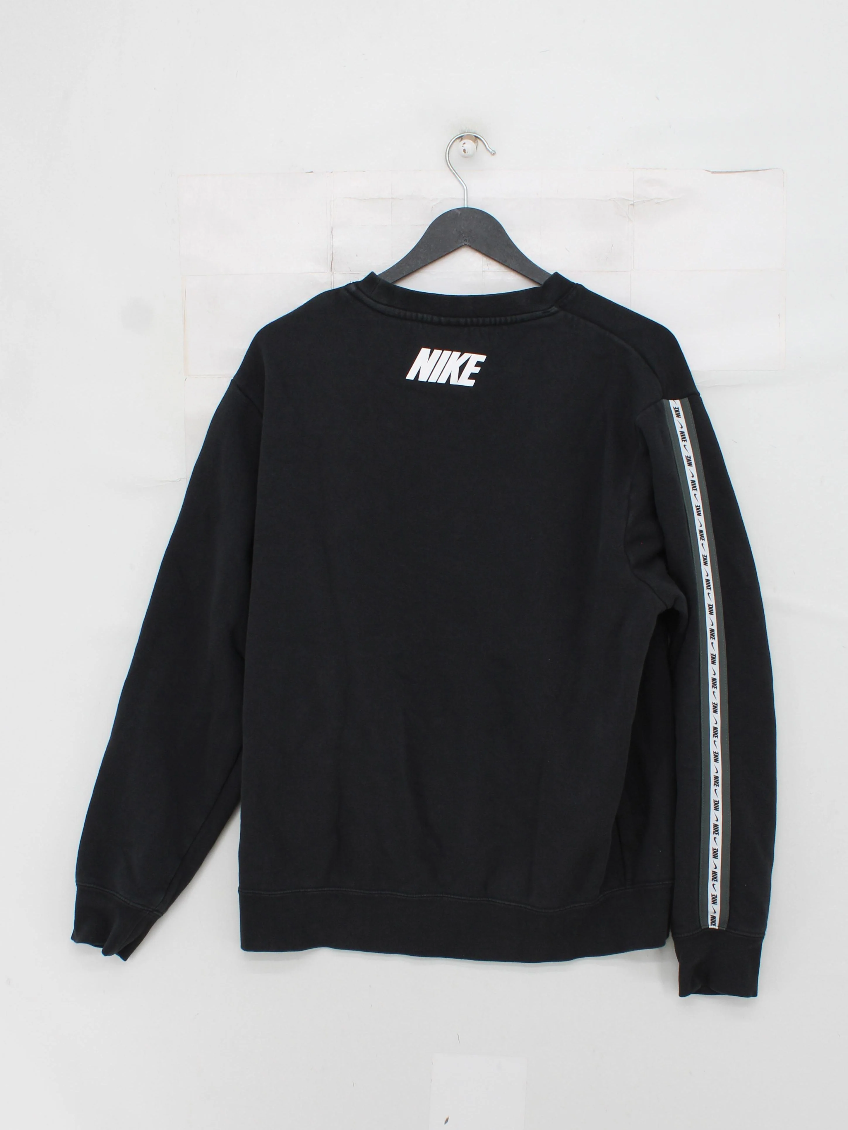 Nike Men's Hoodie M Black Graphic Cotton with Polyester Pullover - Image 2