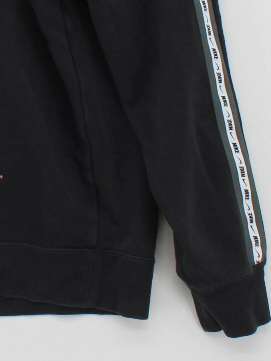 Nike Men's Hoodie M Black Graphic Cotton with Polyester Pullover - Image 4