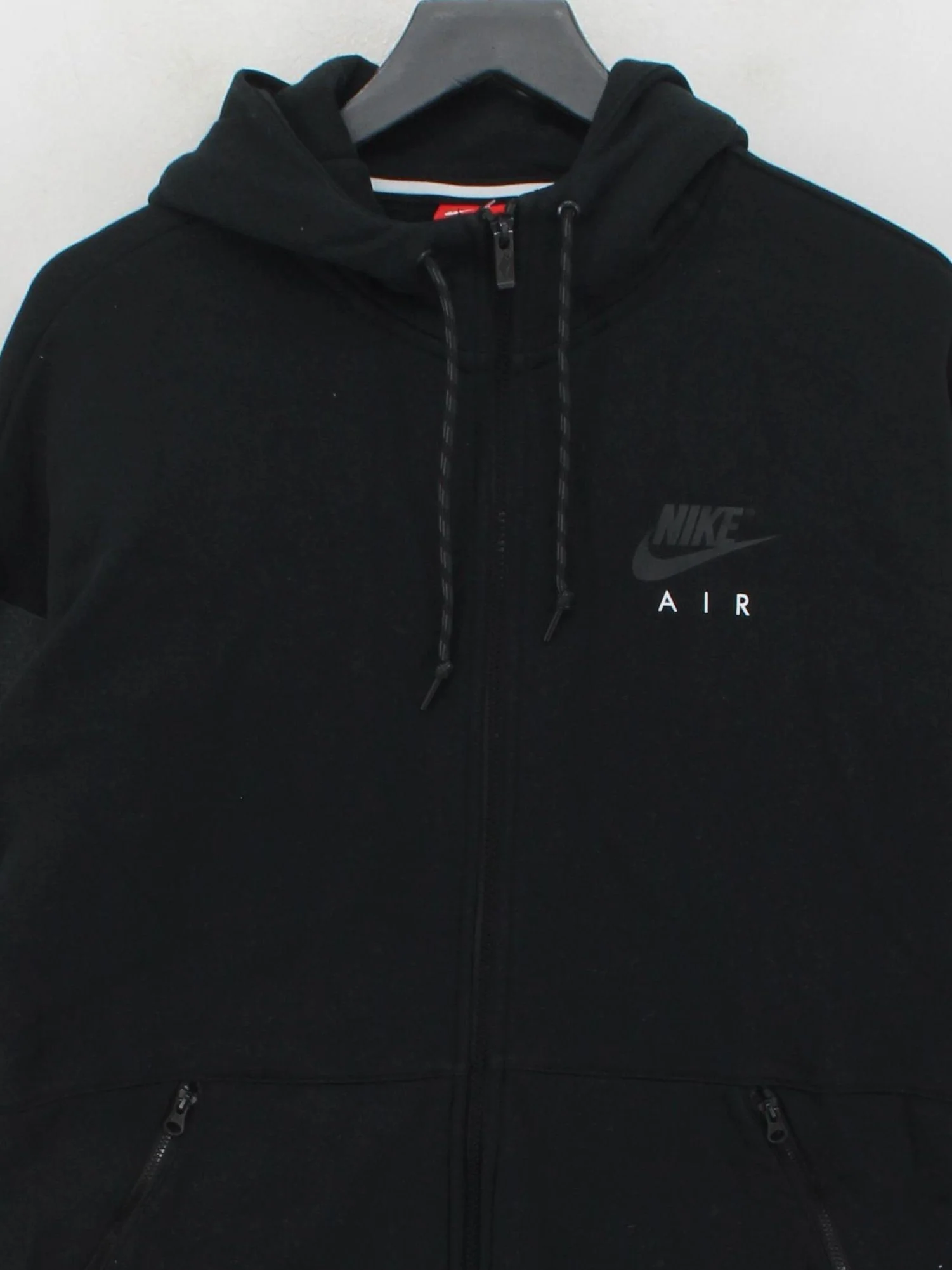 Nike Men's Hoodie M Black Graphic Cotton with Polyester Pullover - Image 3