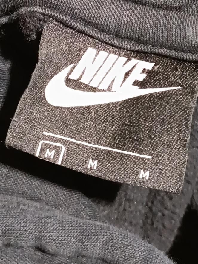 Nike Men's Hoodie M Black Graphic Cotton with Polyester Pullover - Image 6