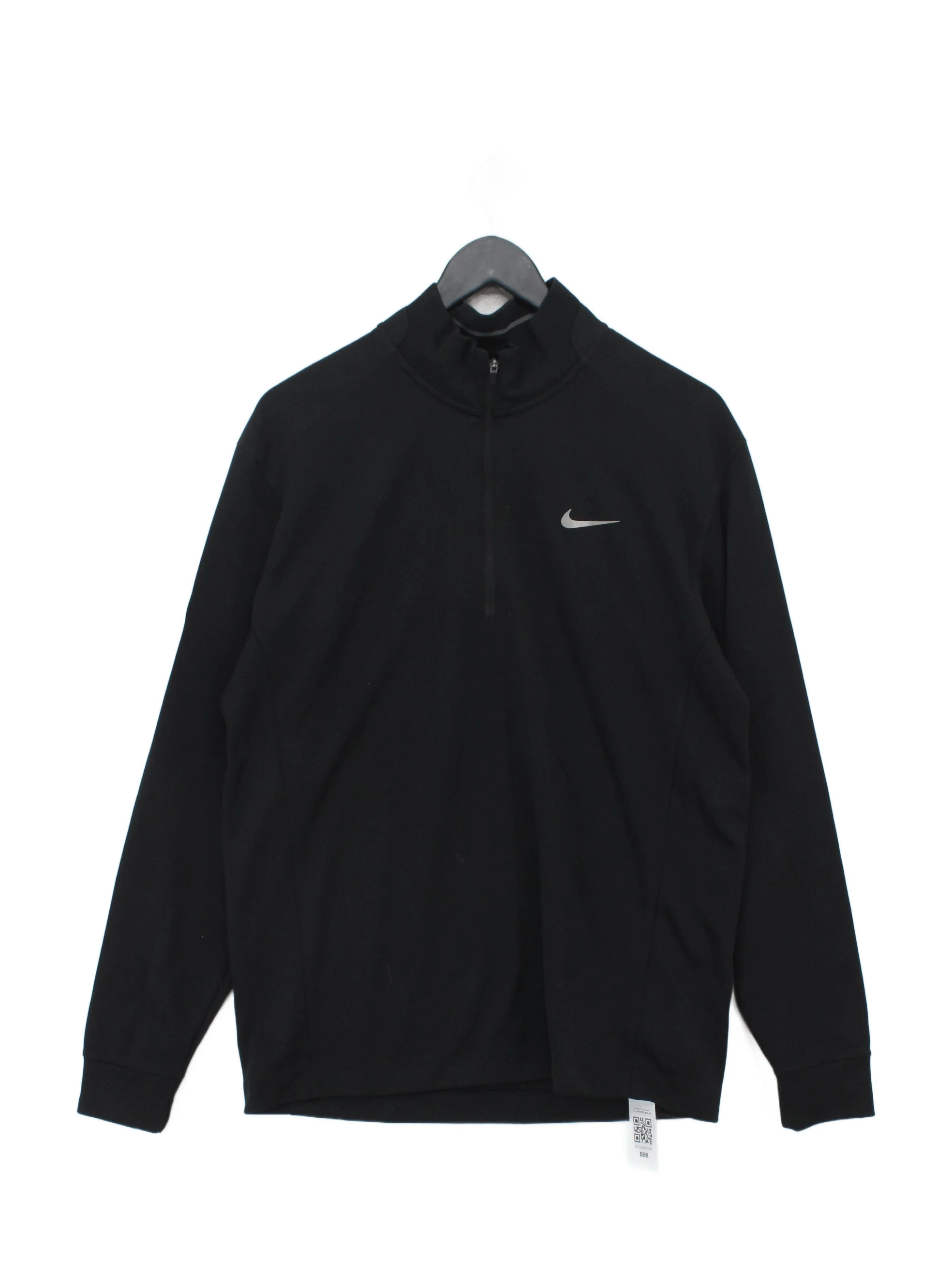Nike Men's Hoodie M Black Polyester with Elastane Pullover
