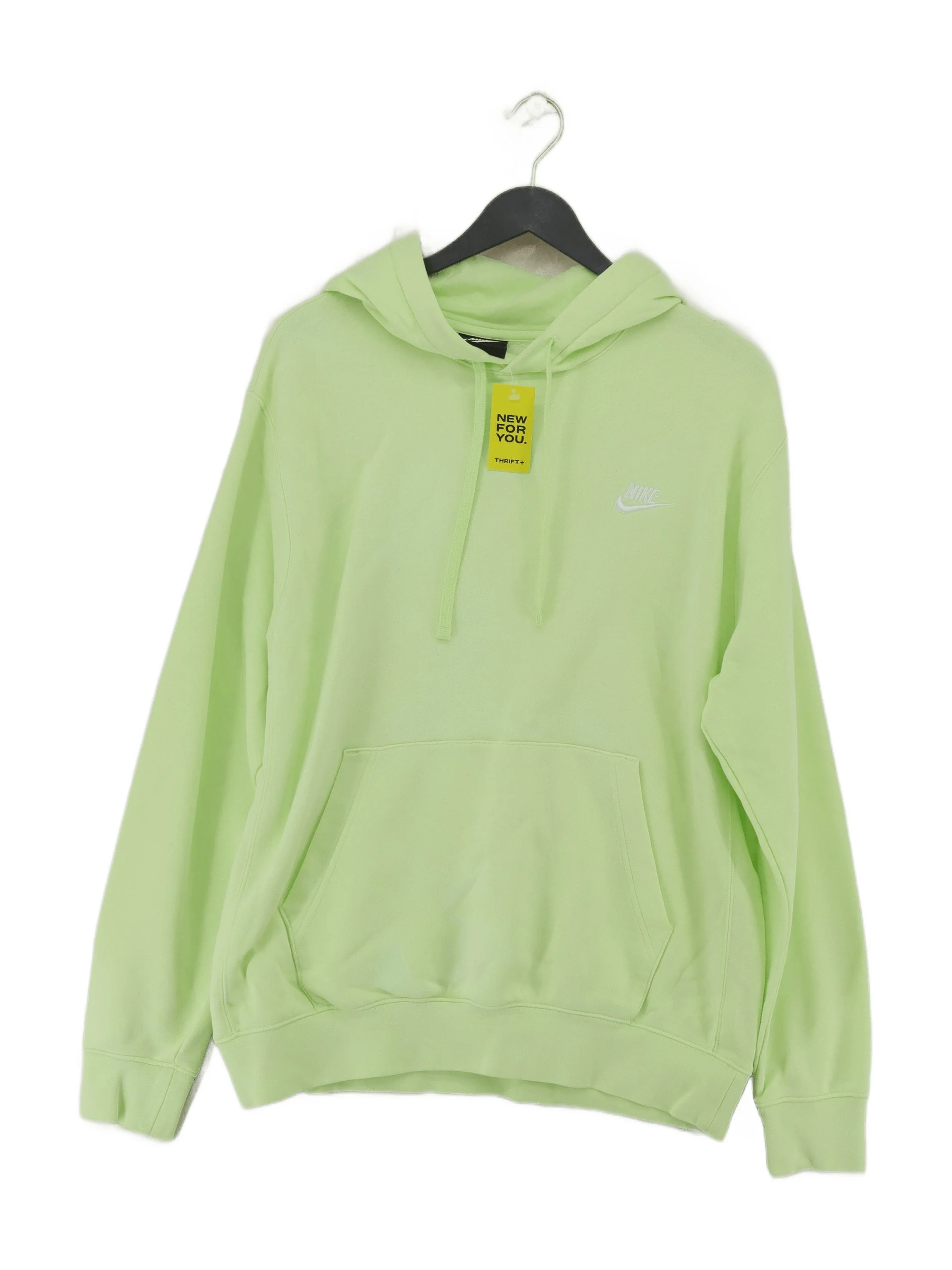 Nike Men's Hoodie M Green 100% Cotton Pullover
