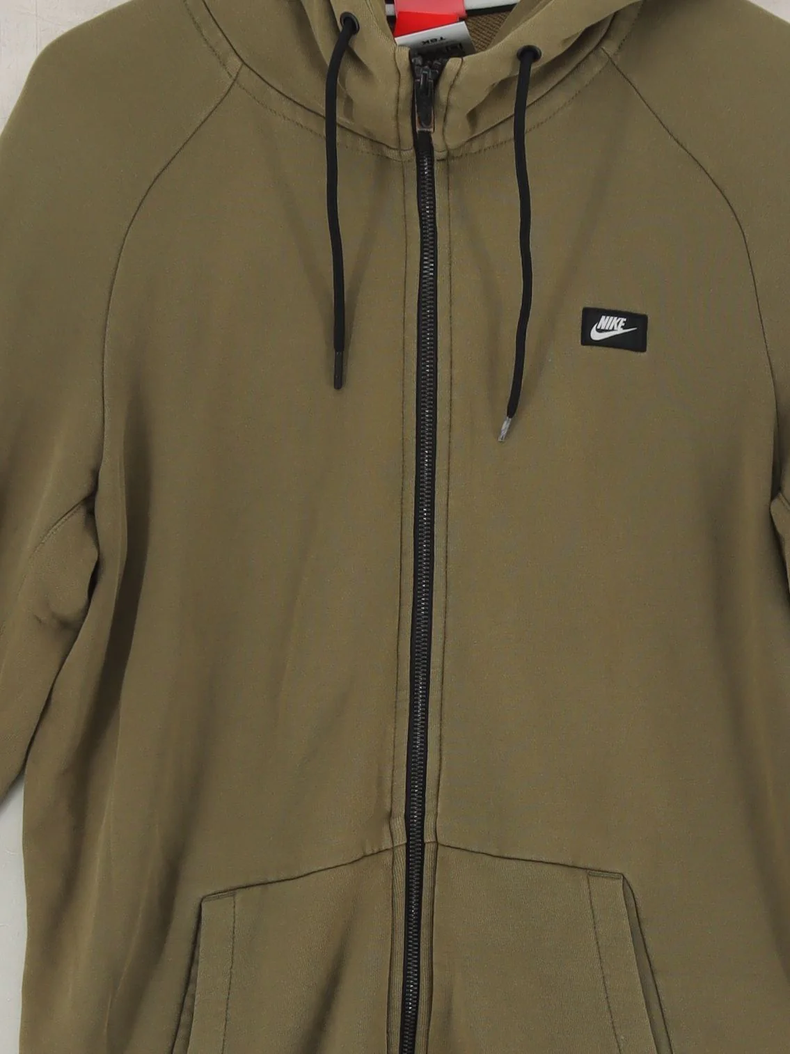 Nike Men's Hoodie M Green Cotton with Polyester Pullover - Image 3