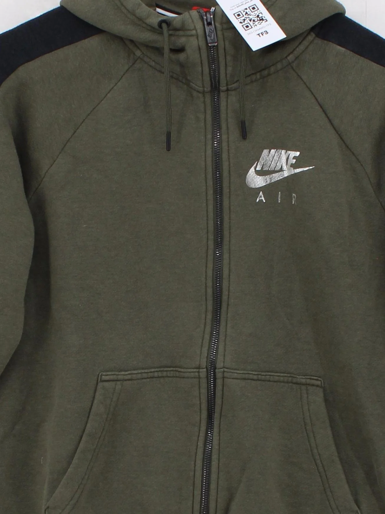 Nike Men's Hoodie M Green Cotton with Polyester, Viscose Pullover - Image 3