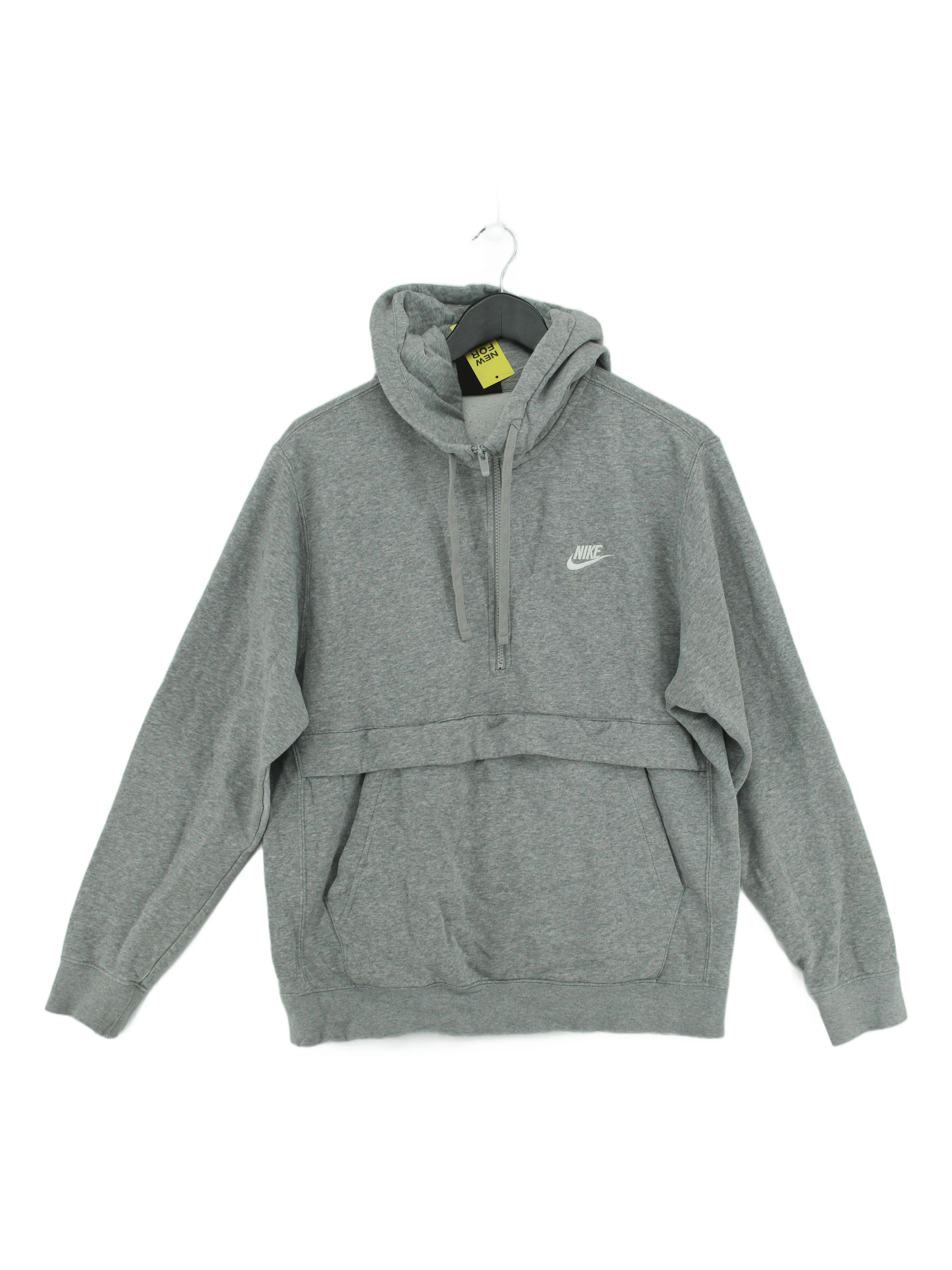 Nike Men's Hoodie M Grey 100% Cotton Pullover