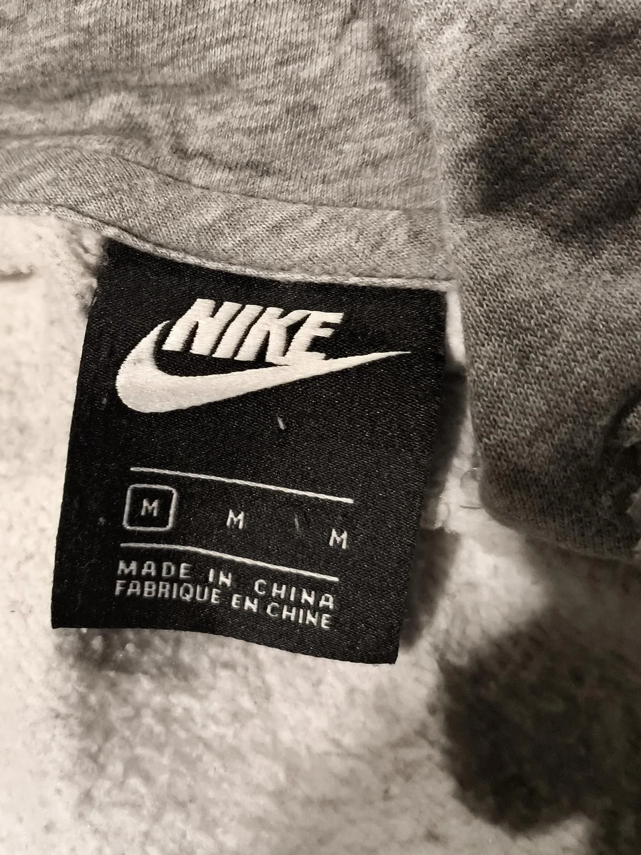 Nike Men's Hoodie M Grey 100% Cotton Pullover - Image 6