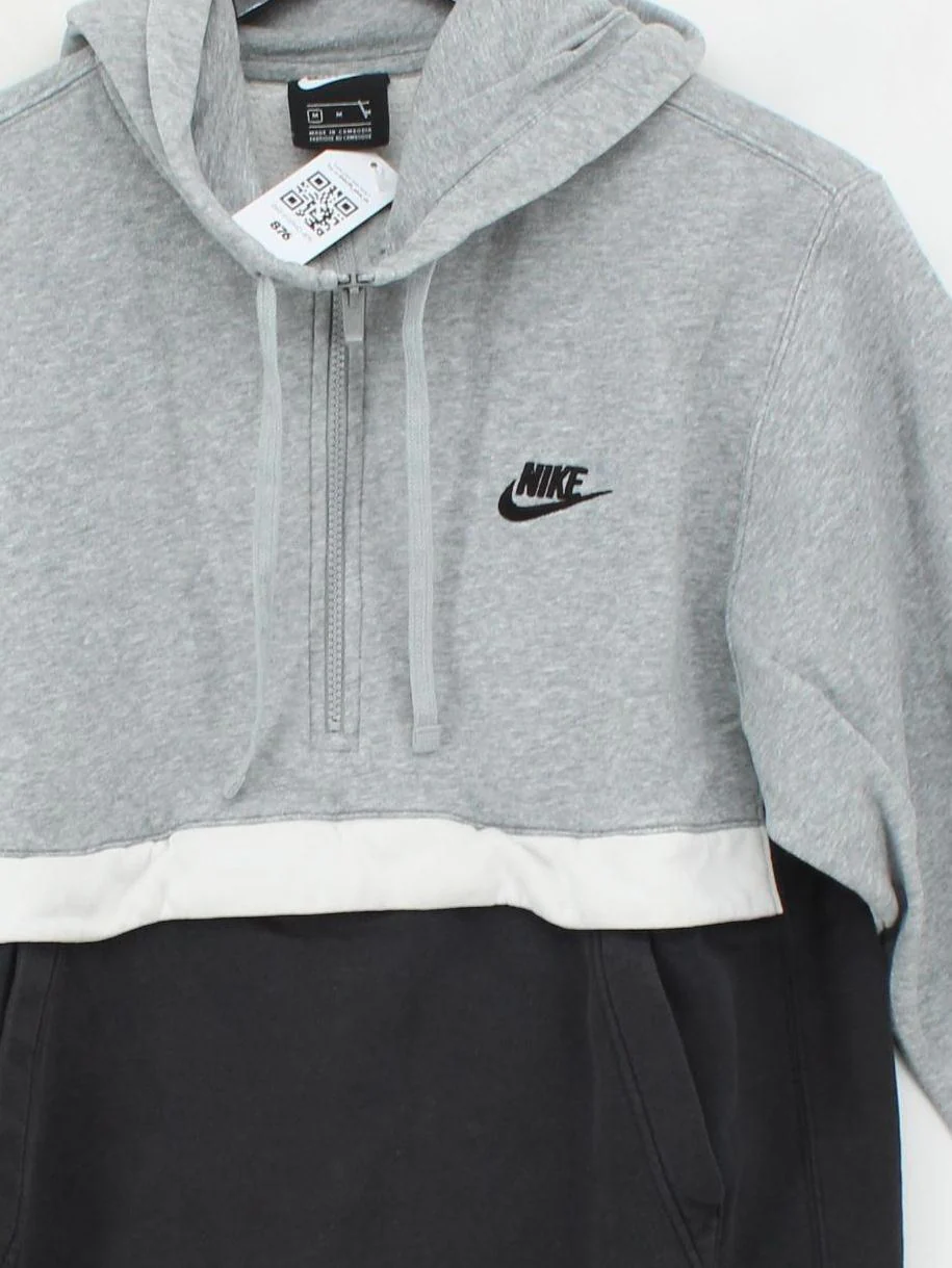 Nike Men's Hoodie M Grey Cotton with Polyester Pullover - Image 3