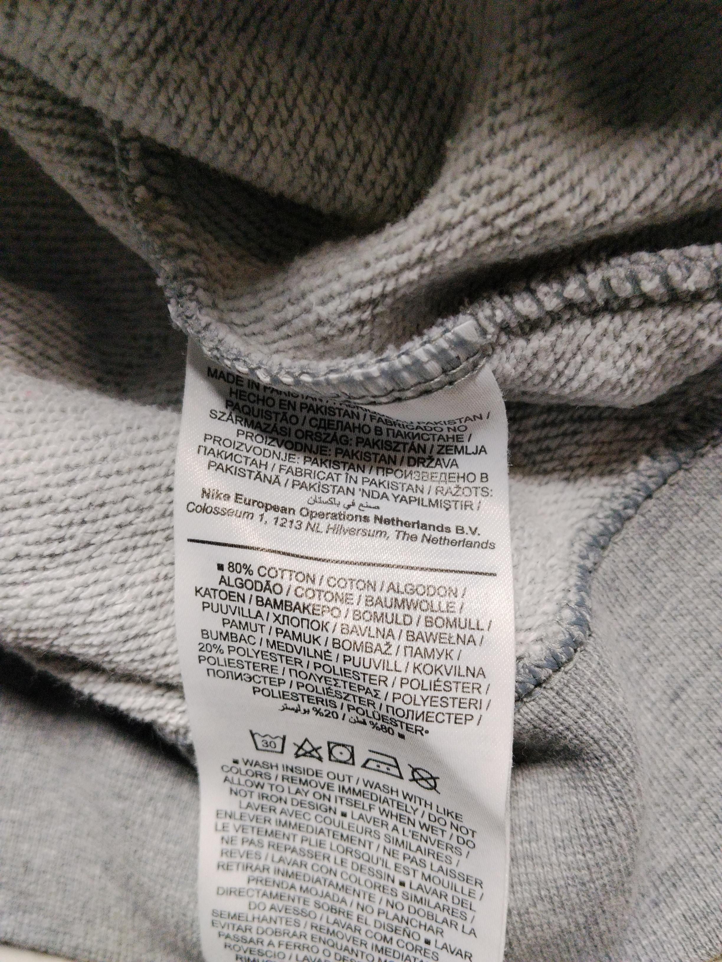 Nike Men's Hoodie M Grey Cotton with Polyester Pullover - Image 7