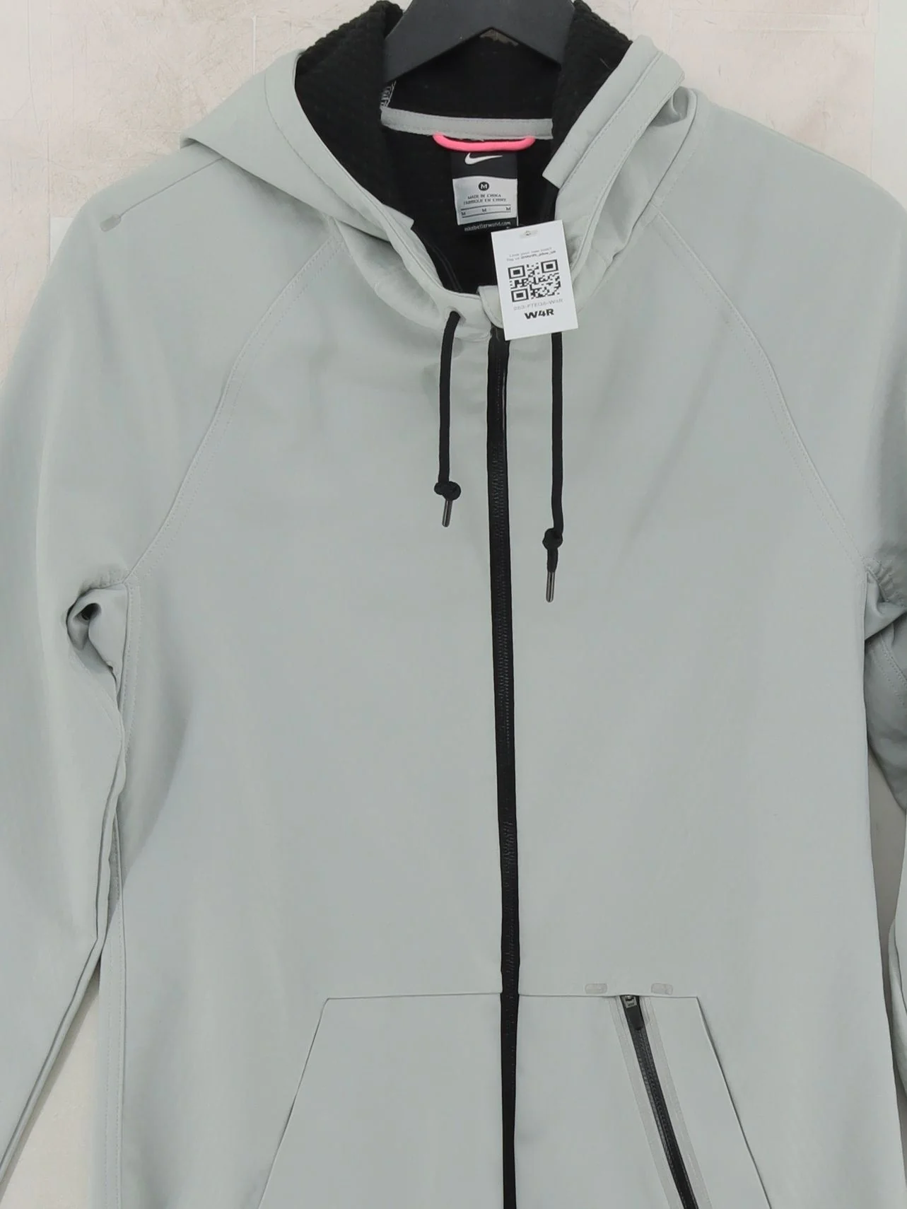 Nike Men's Hoodie M Grey Polyester with Cotton, Elastane Pullover - Image 3