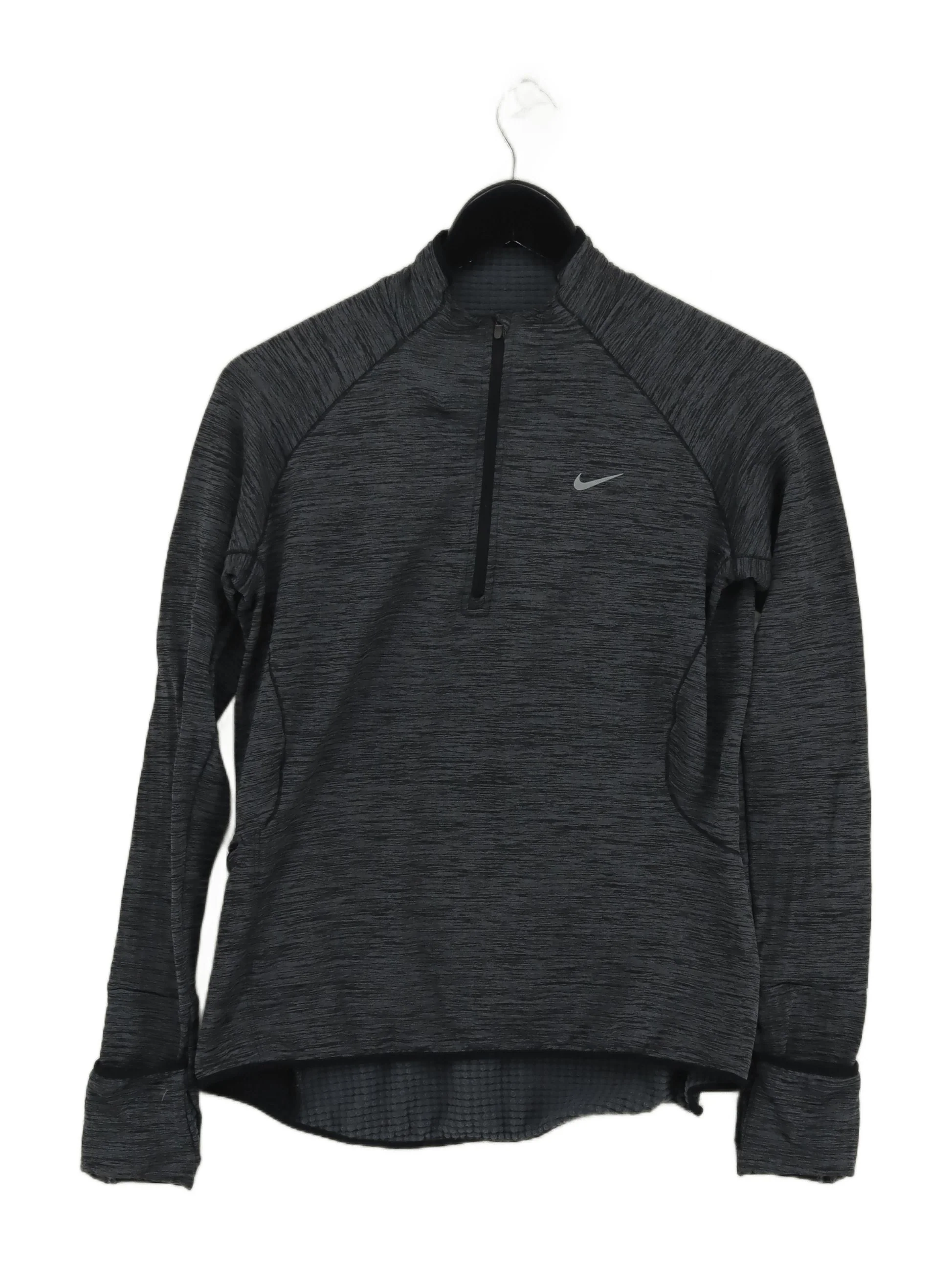 Nike Men's Hoodie M Grey Polyester with Spandex Pullover