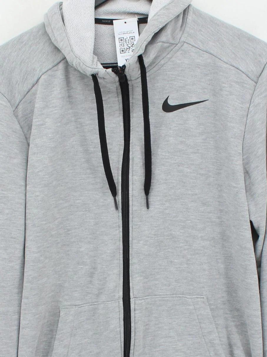 Nike Men's Hoodie M Grey Polyester with Viscose Pullover - Image 3