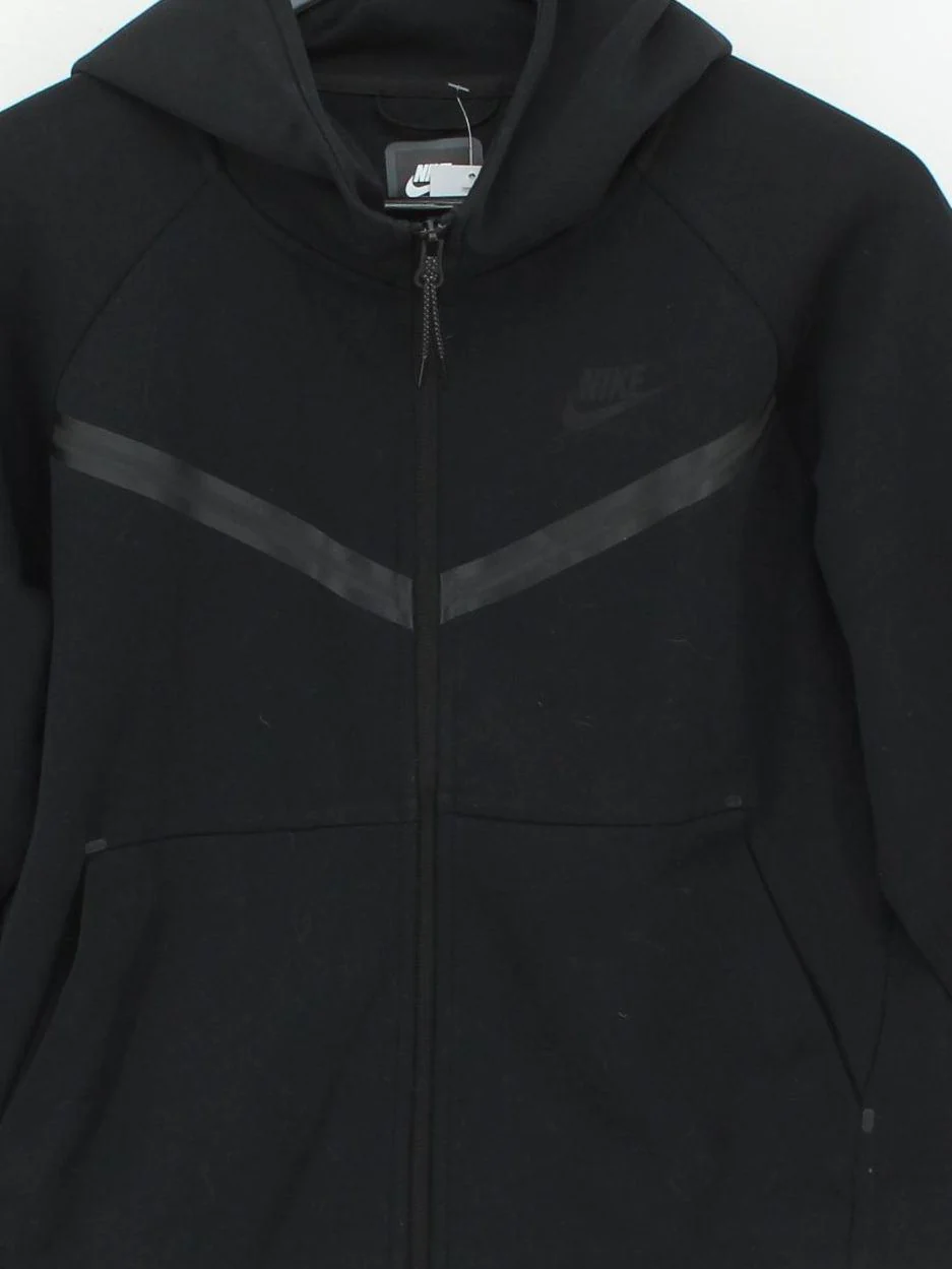 Nike Men's Hoodie S Black Cotton with Polyester Pullover - Image 3