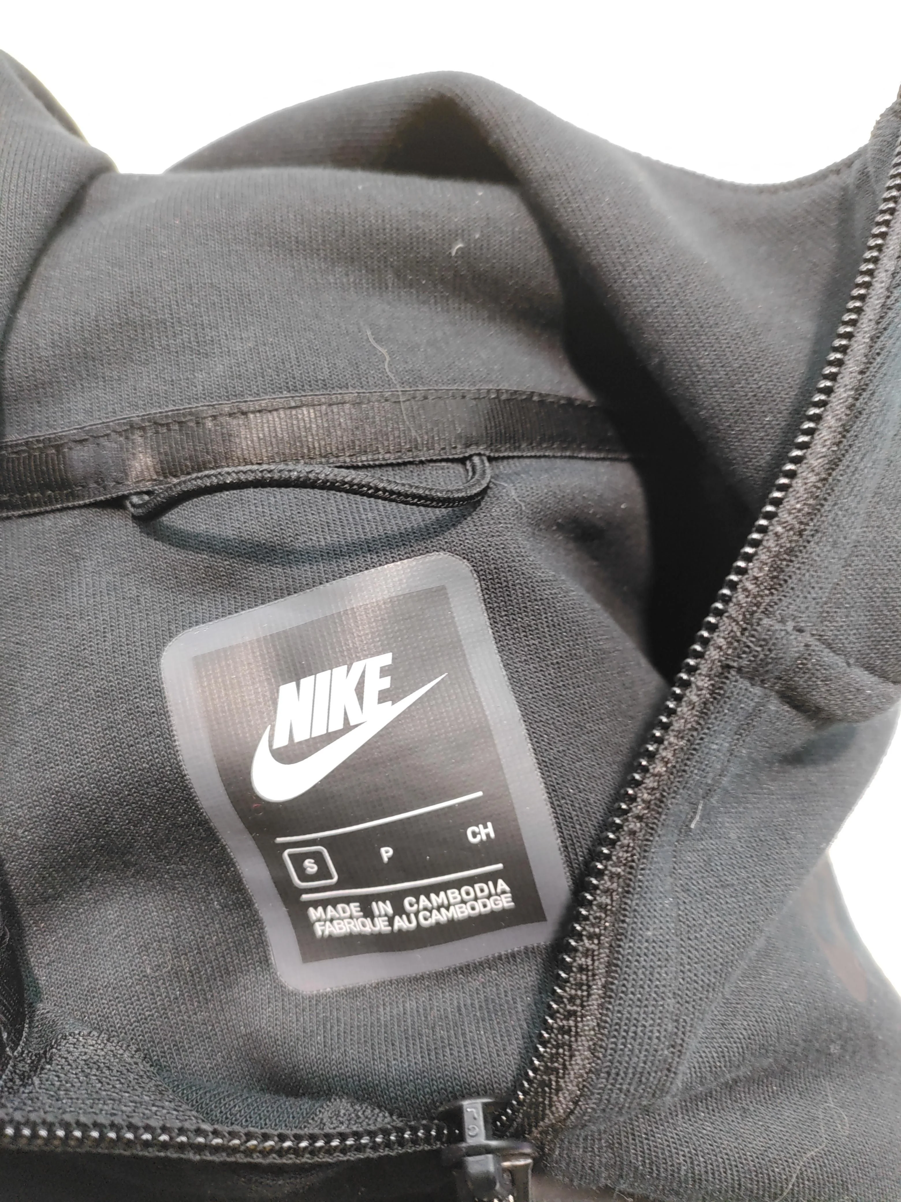 Nike Men's Hoodie S Black Cotton with Polyester Pullover - Image 5