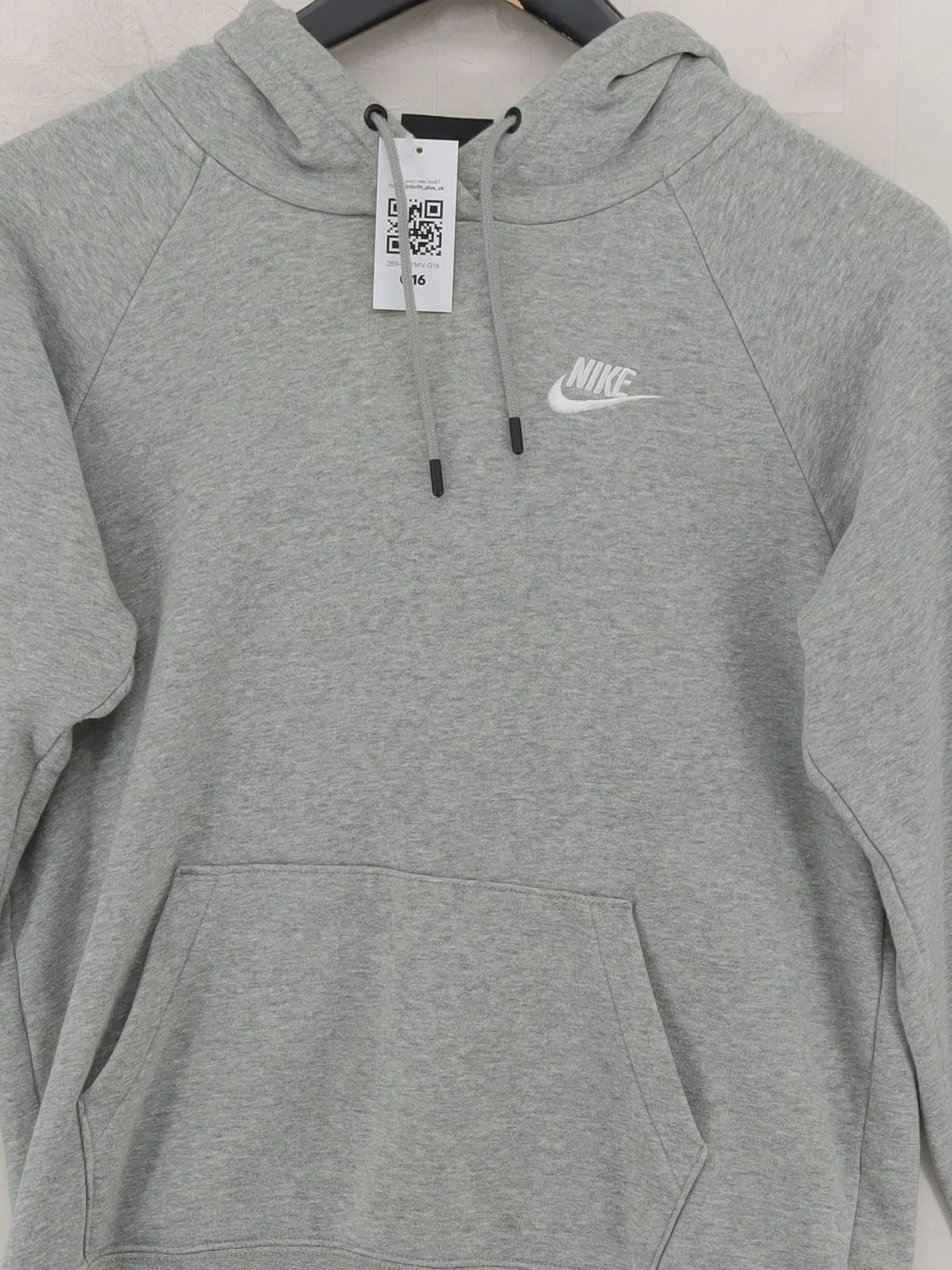 Nike Men's Hoodie S Grey Cotton with Polyester Pullover - Image 3