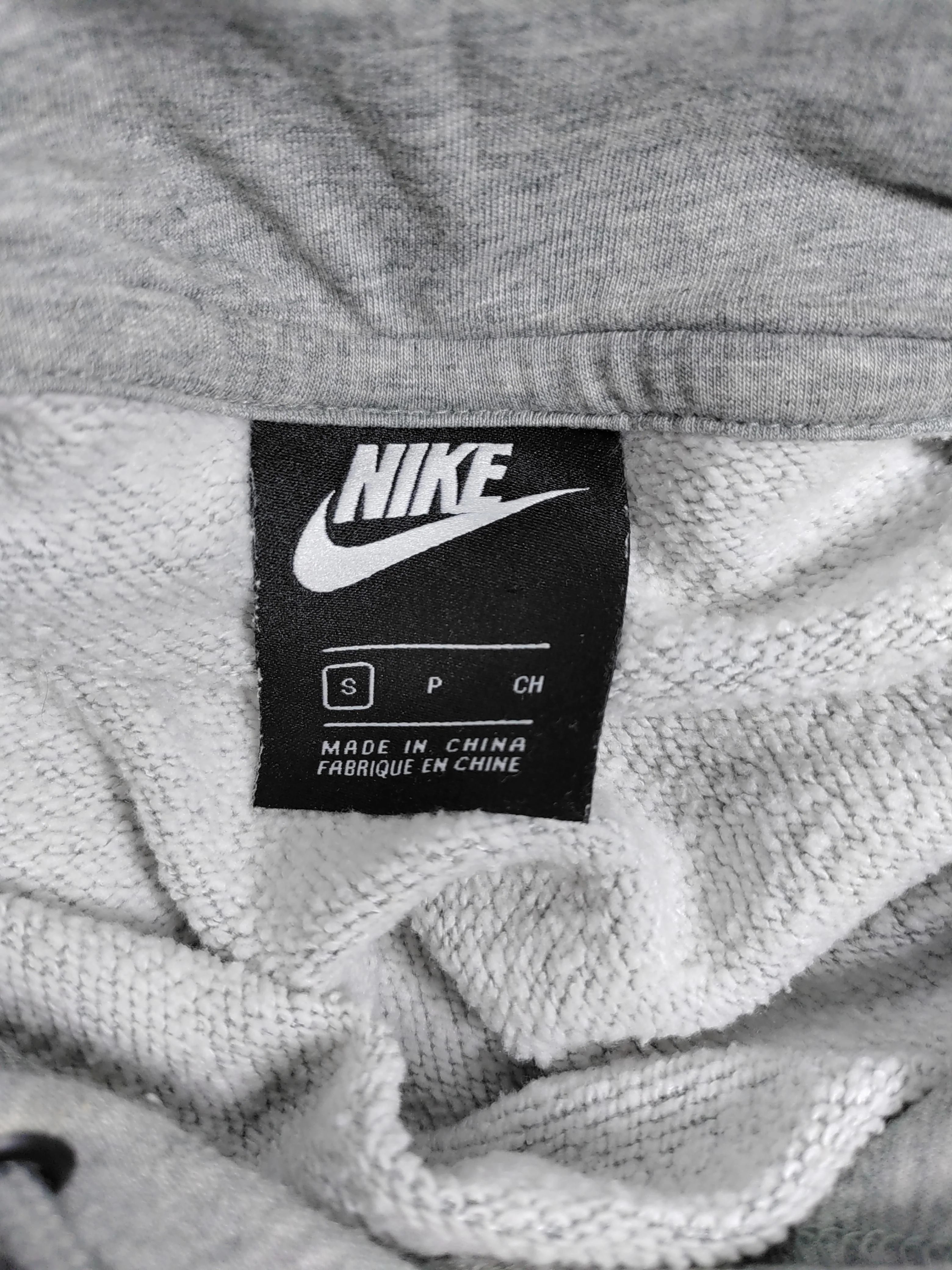 Nike Men's Hoodie S Grey Cotton with Polyester Pullover - Image 5
