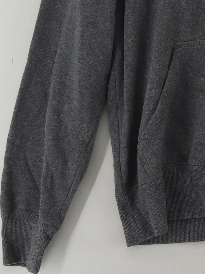 Nike Men's Hoodie S Grey Graphic Cotton with Polyester Pullover - Image 4