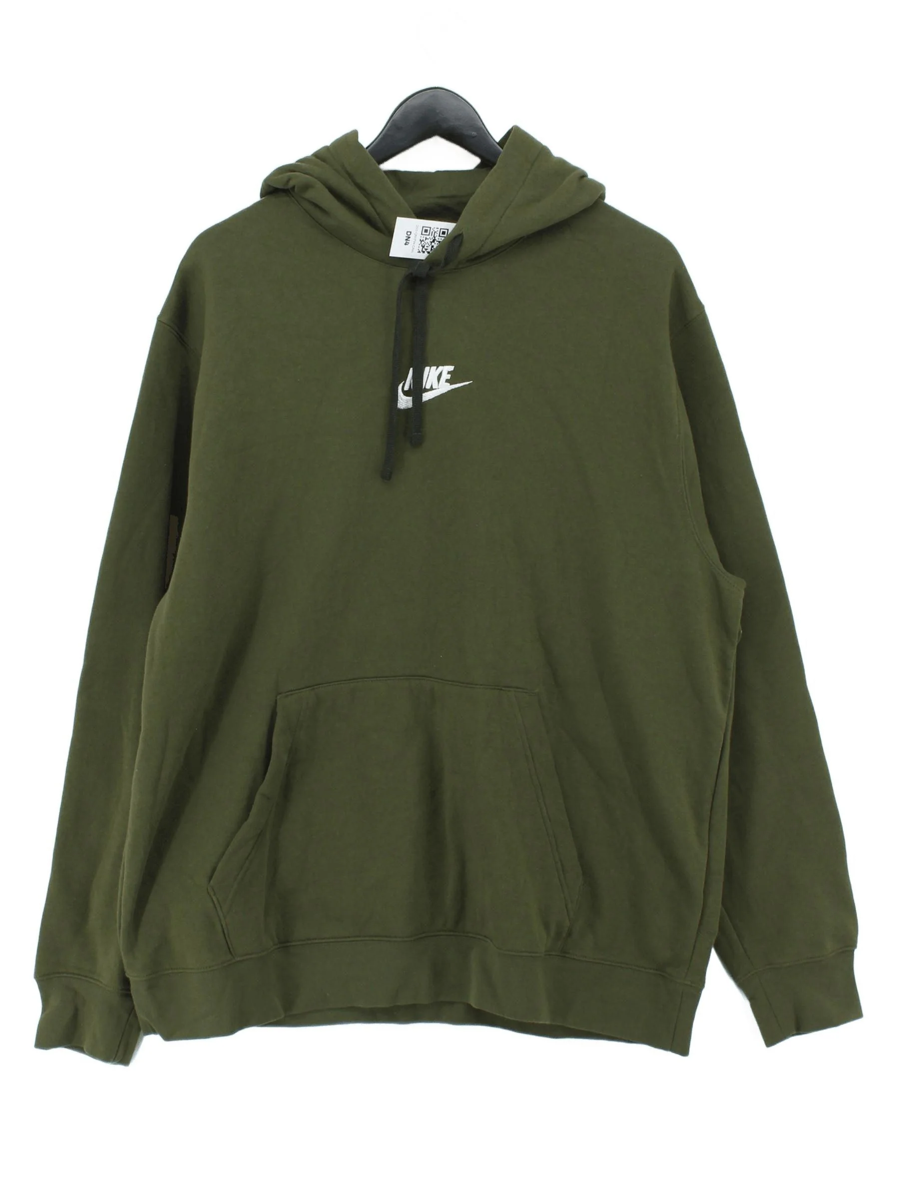 Nike Men's Hoodie XL Green Graphic Cotton with Polyester Pullover