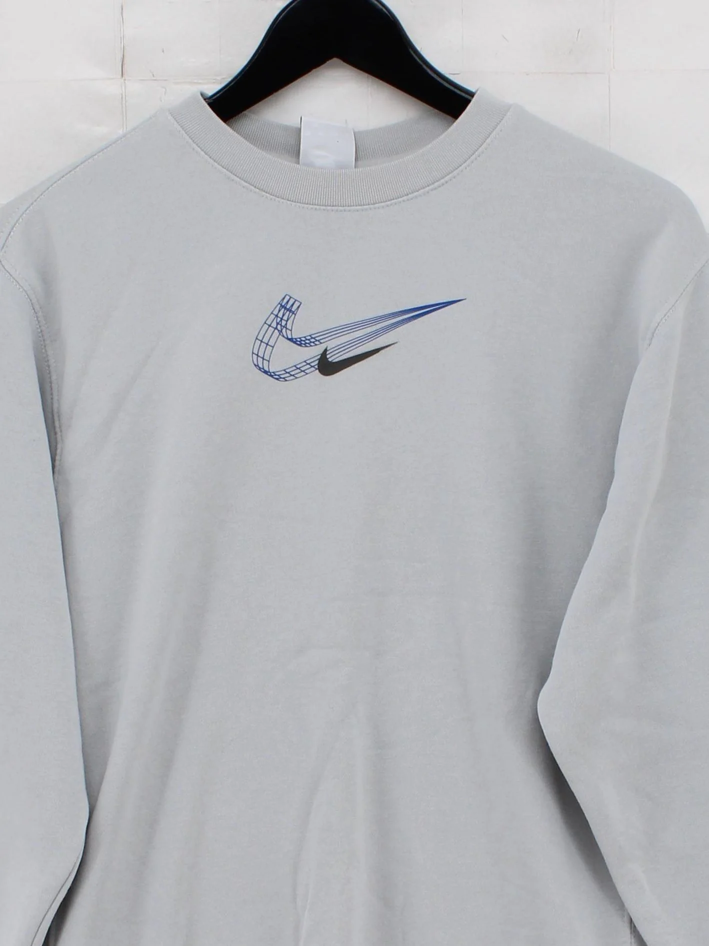 Nike Men's Hoodie XS Grey Graphic Cotton with Polyester Pullover - Image 3