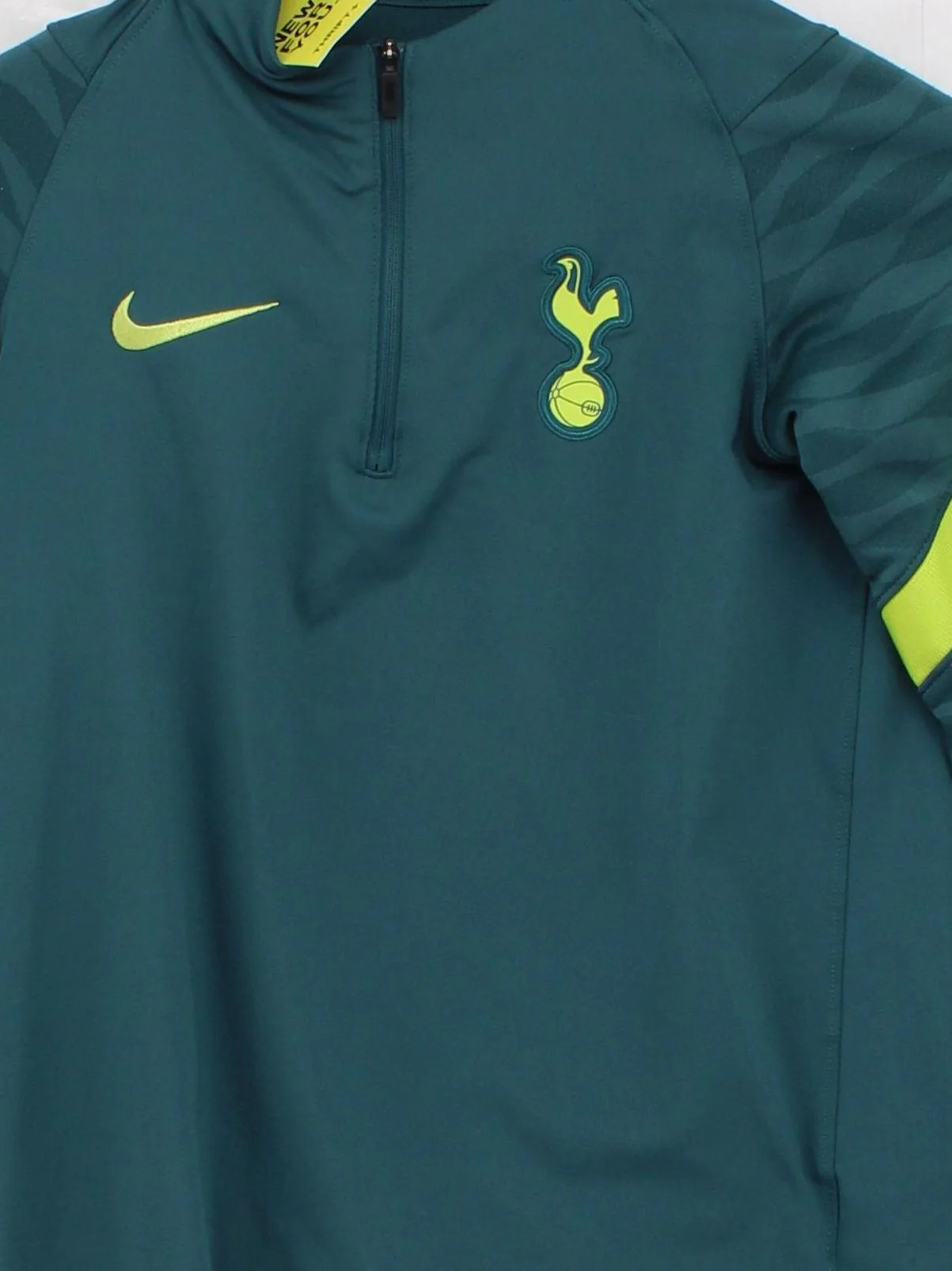 Nike Men's Loungewear L Green Geometric Polyester with Elastane Mock Neck Basic - Image 3