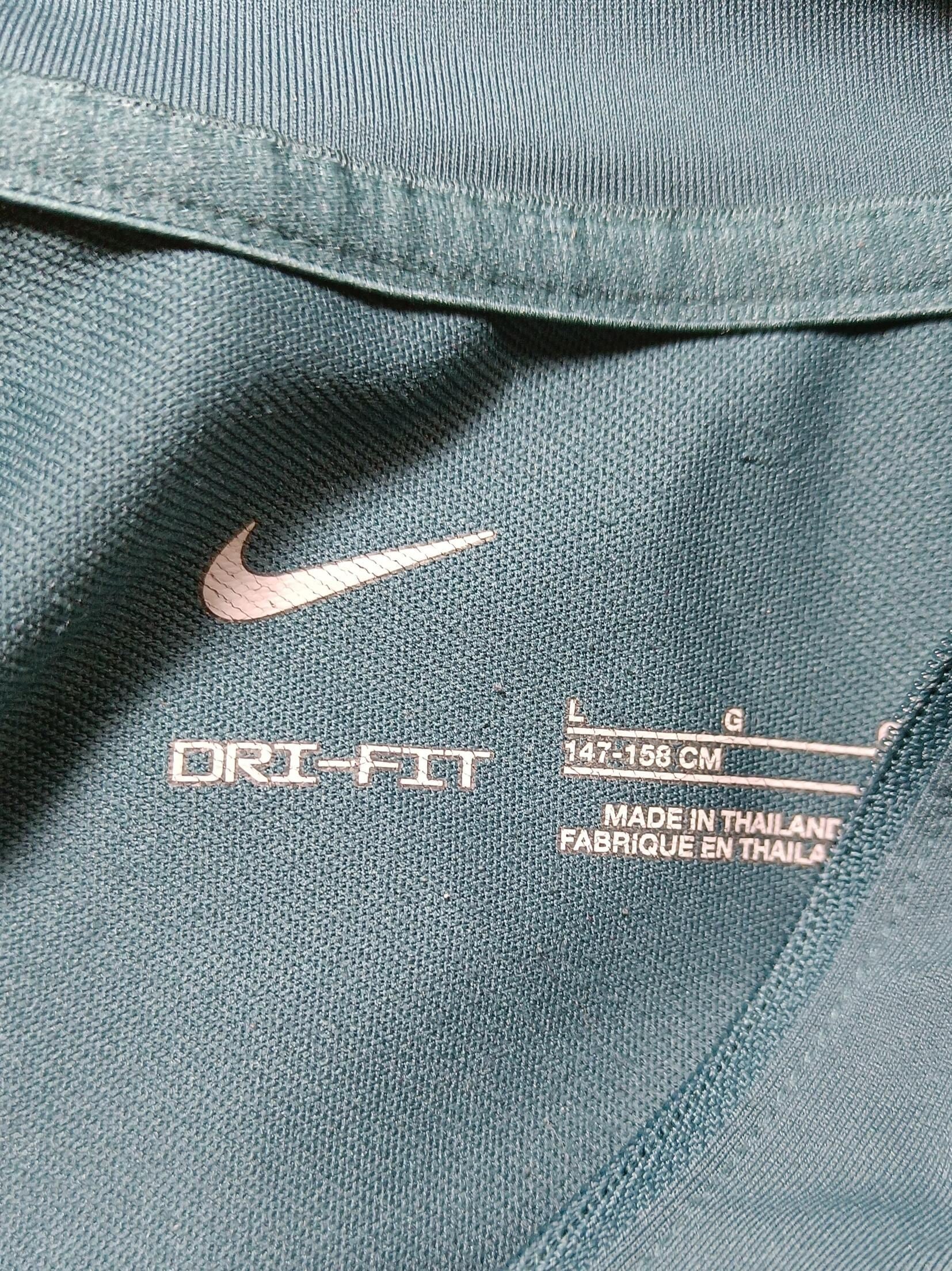 Nike Men's Loungewear L Green Geometric Polyester with Elastane Mock Neck Basic - Image 6