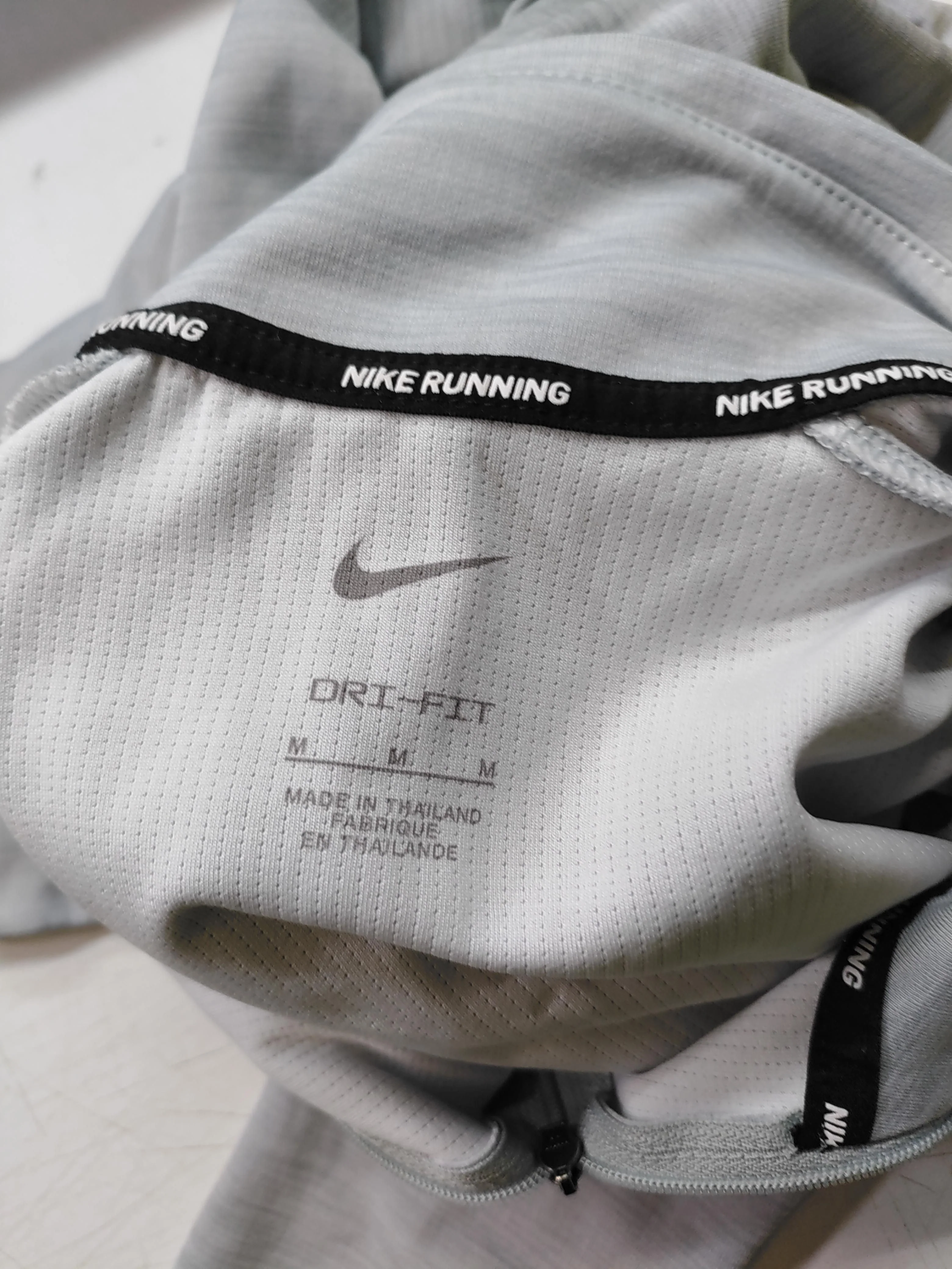 Nike Men's Loungewear M Grey 100% Polyester Mock Neck Basic - Image 5