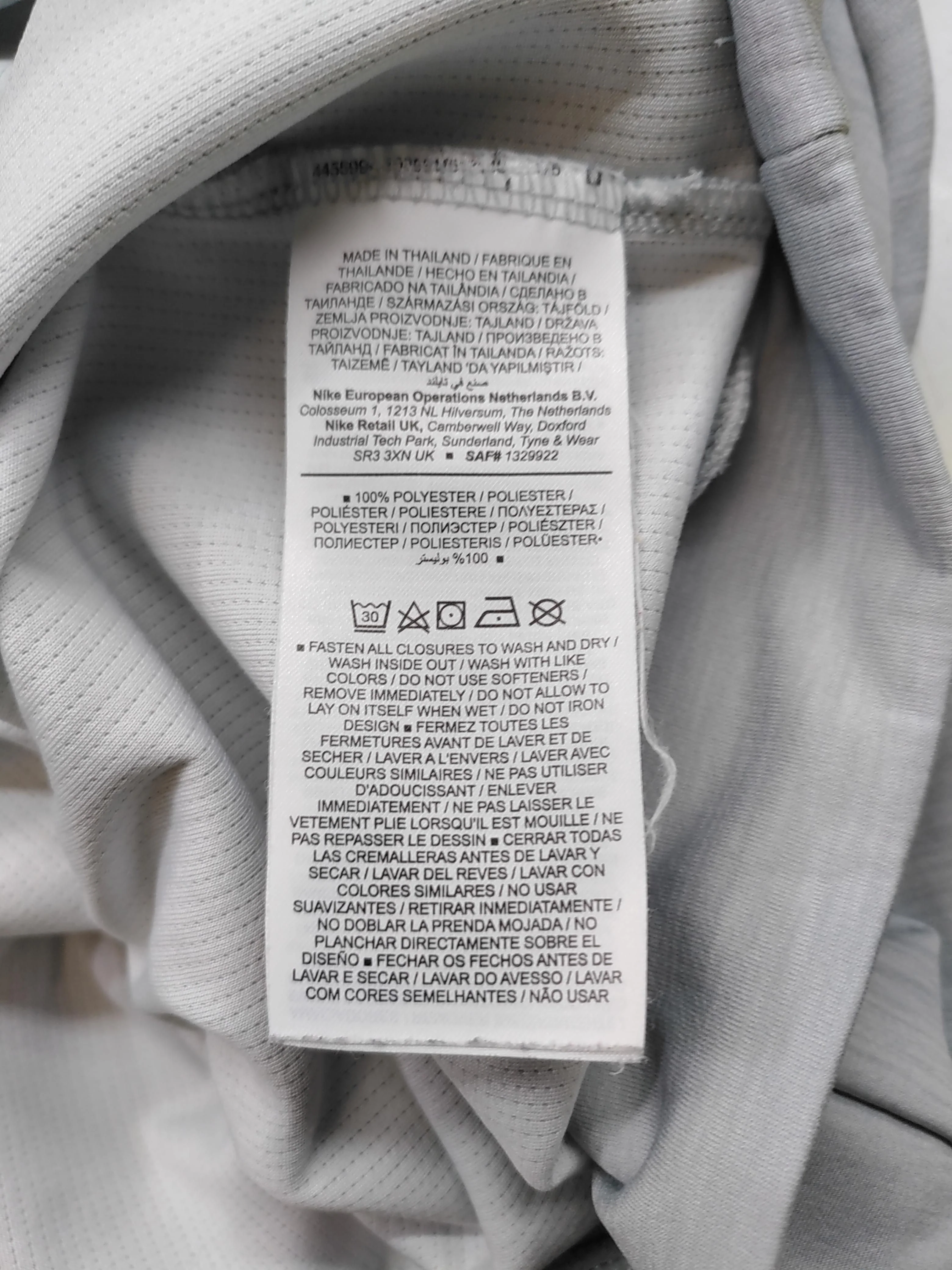 Nike Men's Loungewear M Grey 100% Polyester Mock Neck Basic - Image 6