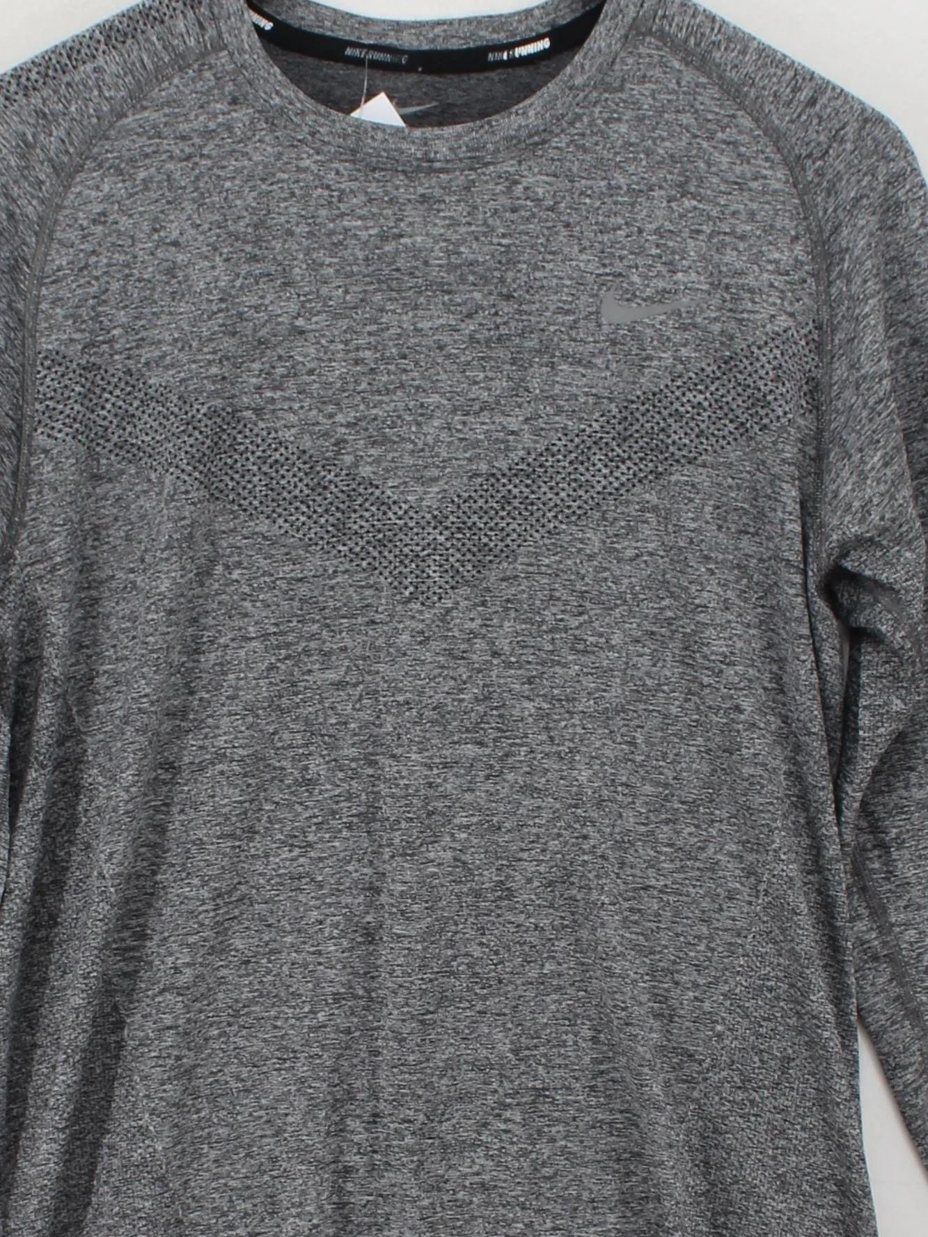 Nike Men's Loungewear M Grey Nylon with Polyester, Spandex Round Neck Basic - Image 3
