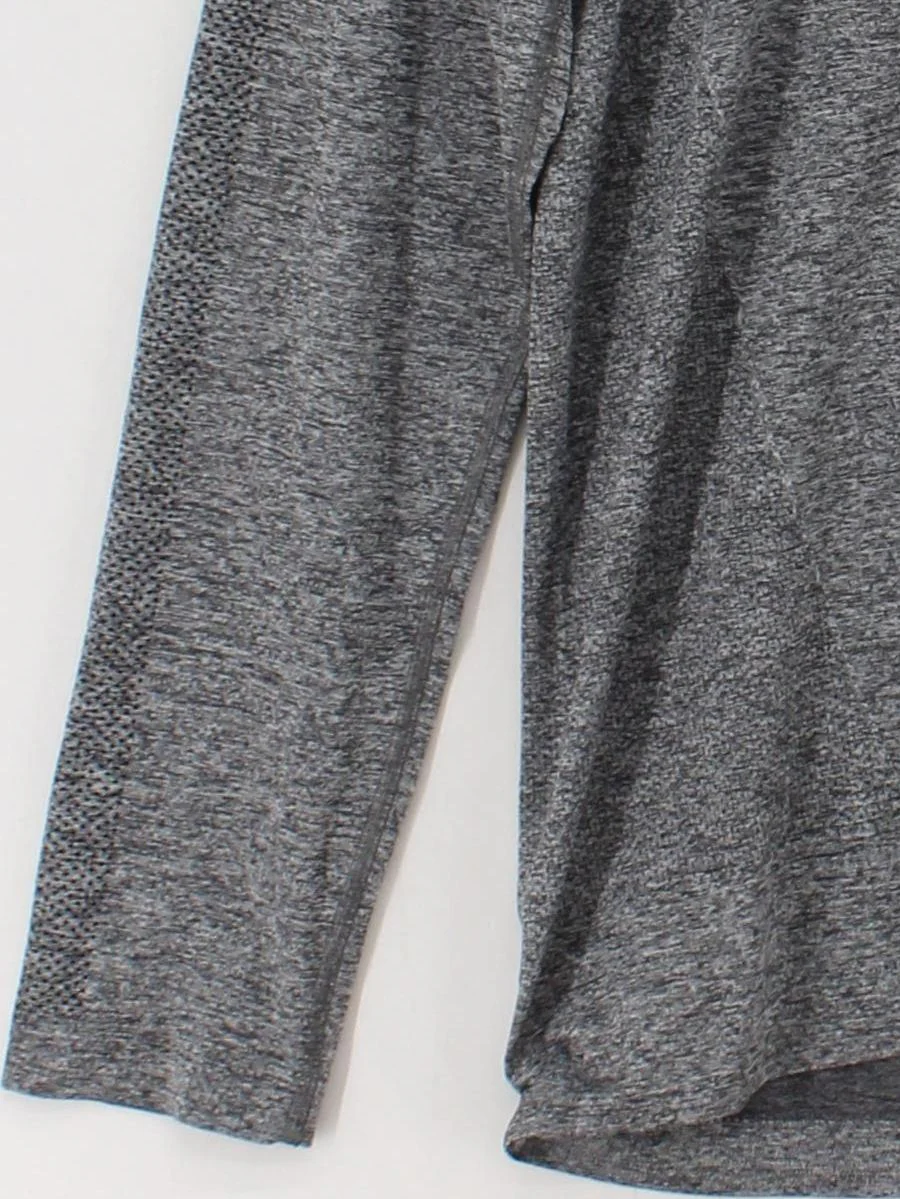 Nike Men's Loungewear M Grey Nylon with Polyester, Spandex Round Neck Basic - Image 4