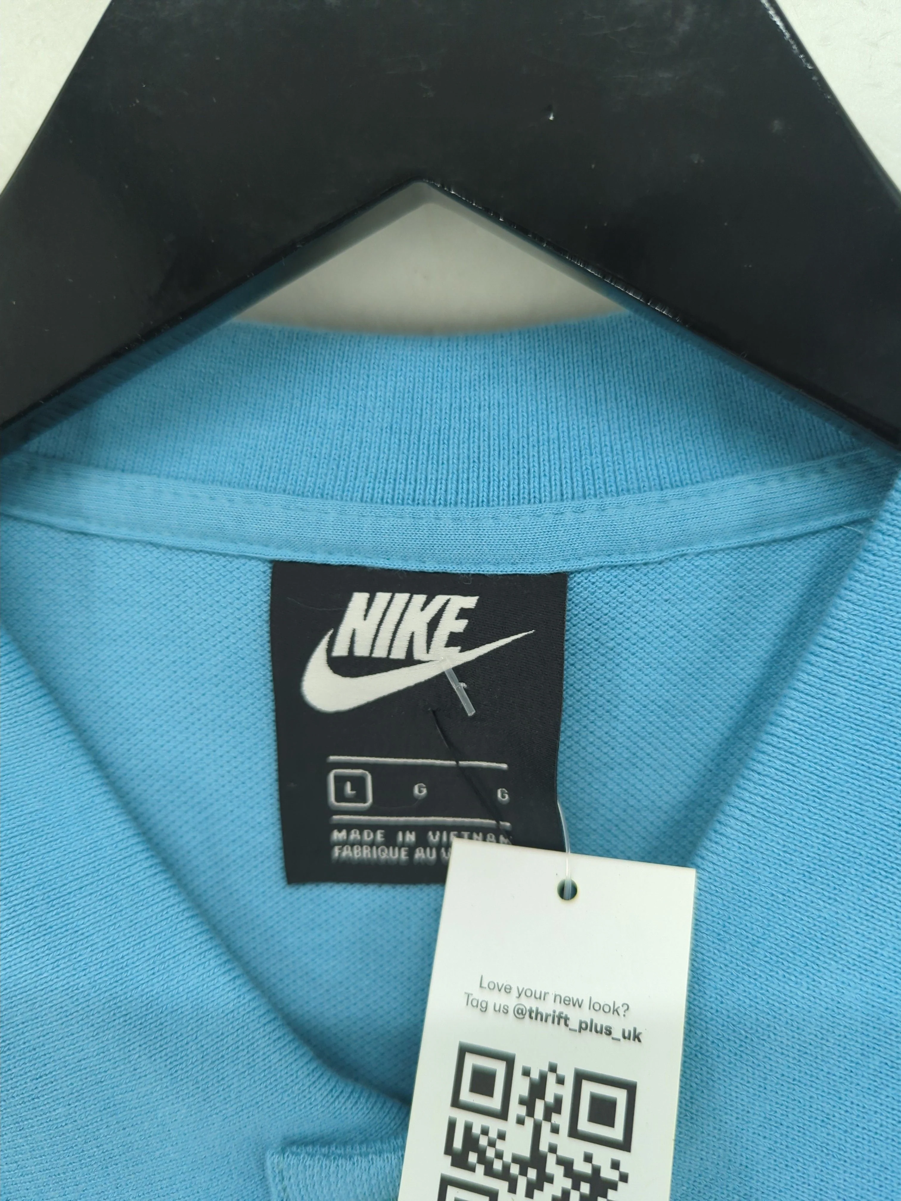 Nike Men's Polo L Blue 100% Cotton Collared Basic New with tags - Image 5