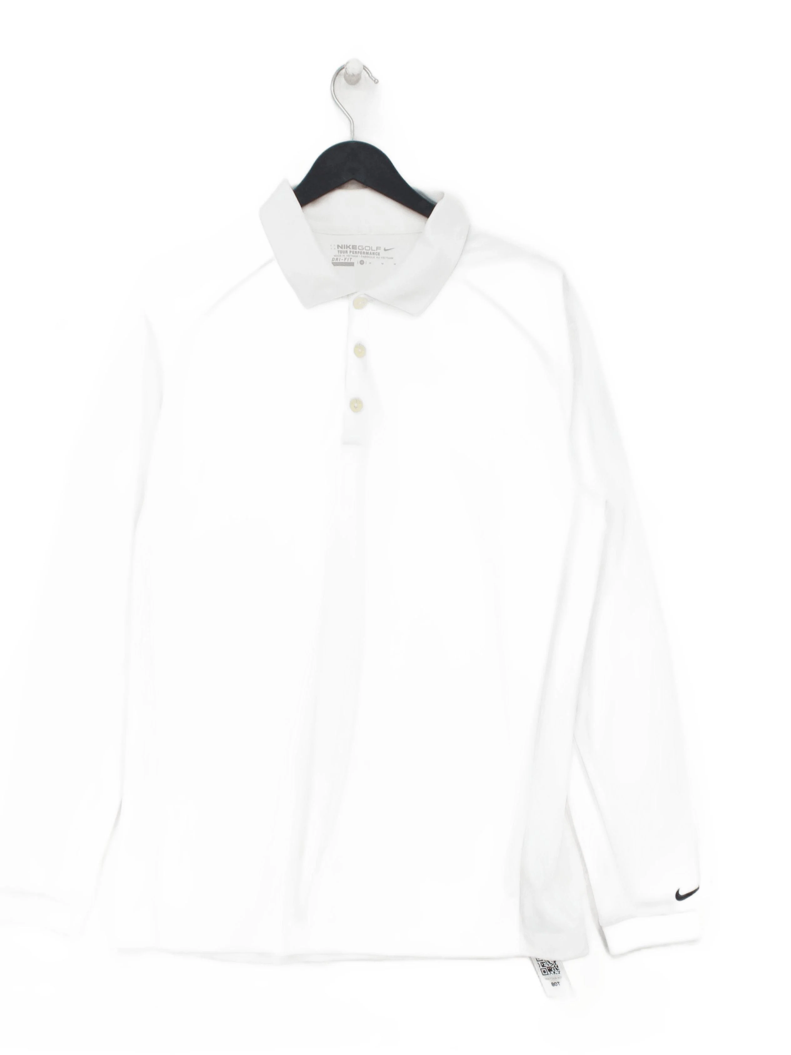 Nike Men's Polo M White 100% Polyester Collared Basic