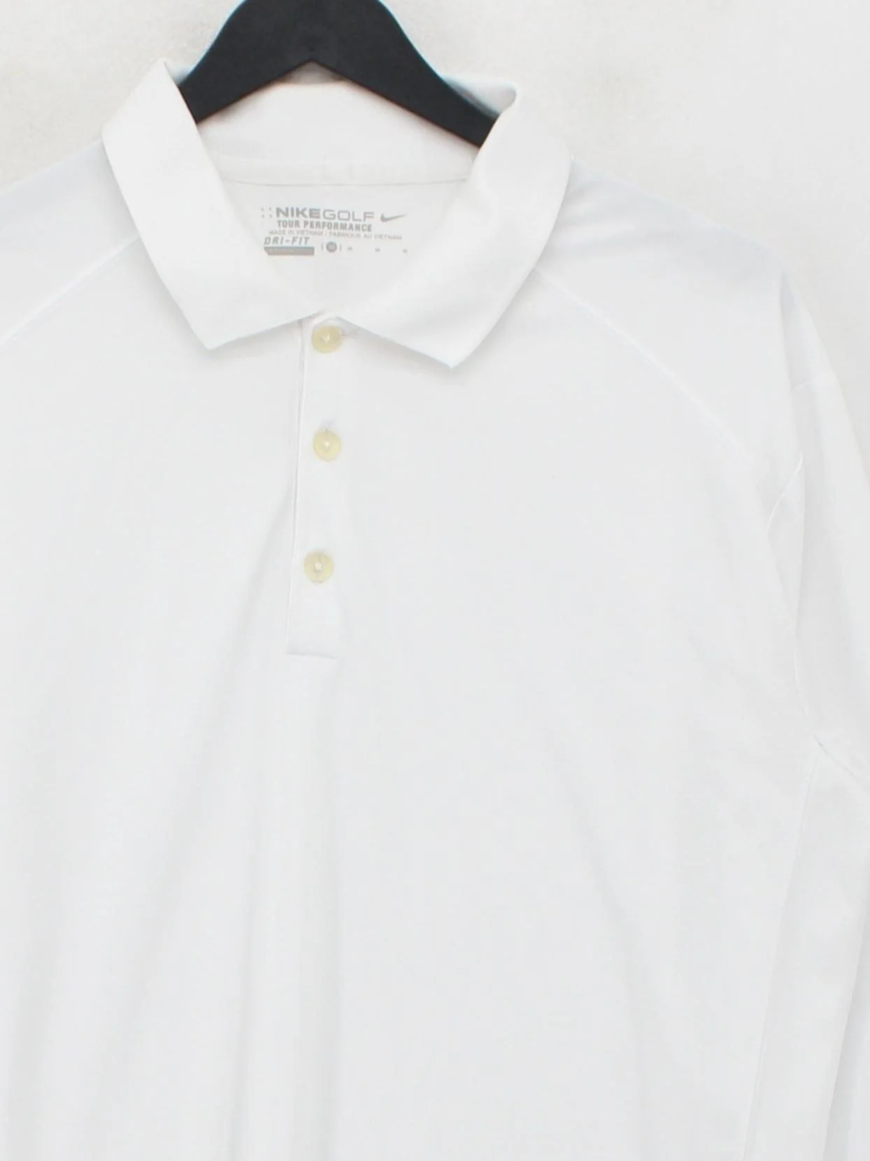 Nike Men's Polo M White 100% Polyester Collared Basic - Image 3