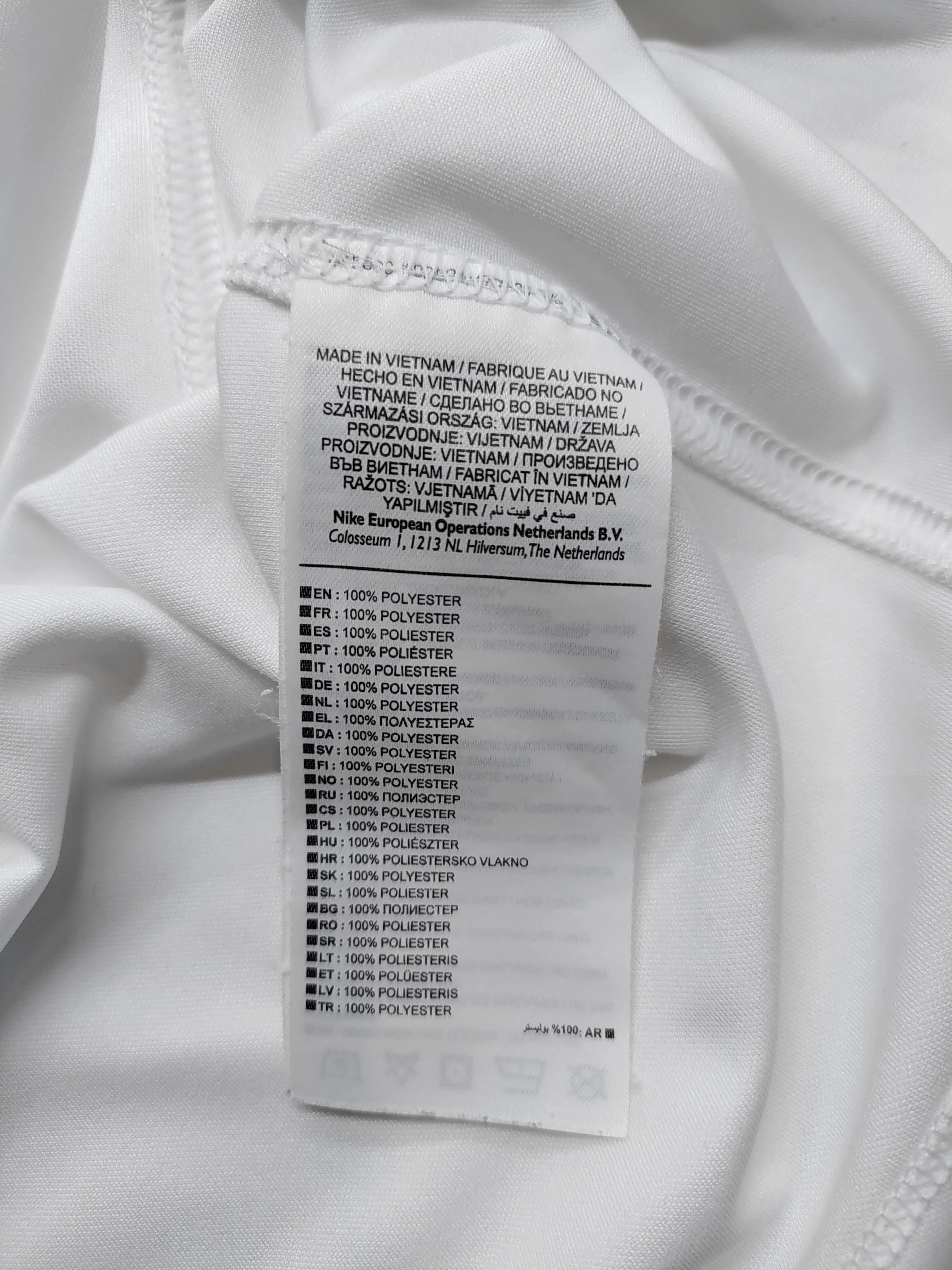 Nike Men's Polo M White 100% Polyester Collared Basic - Image 7